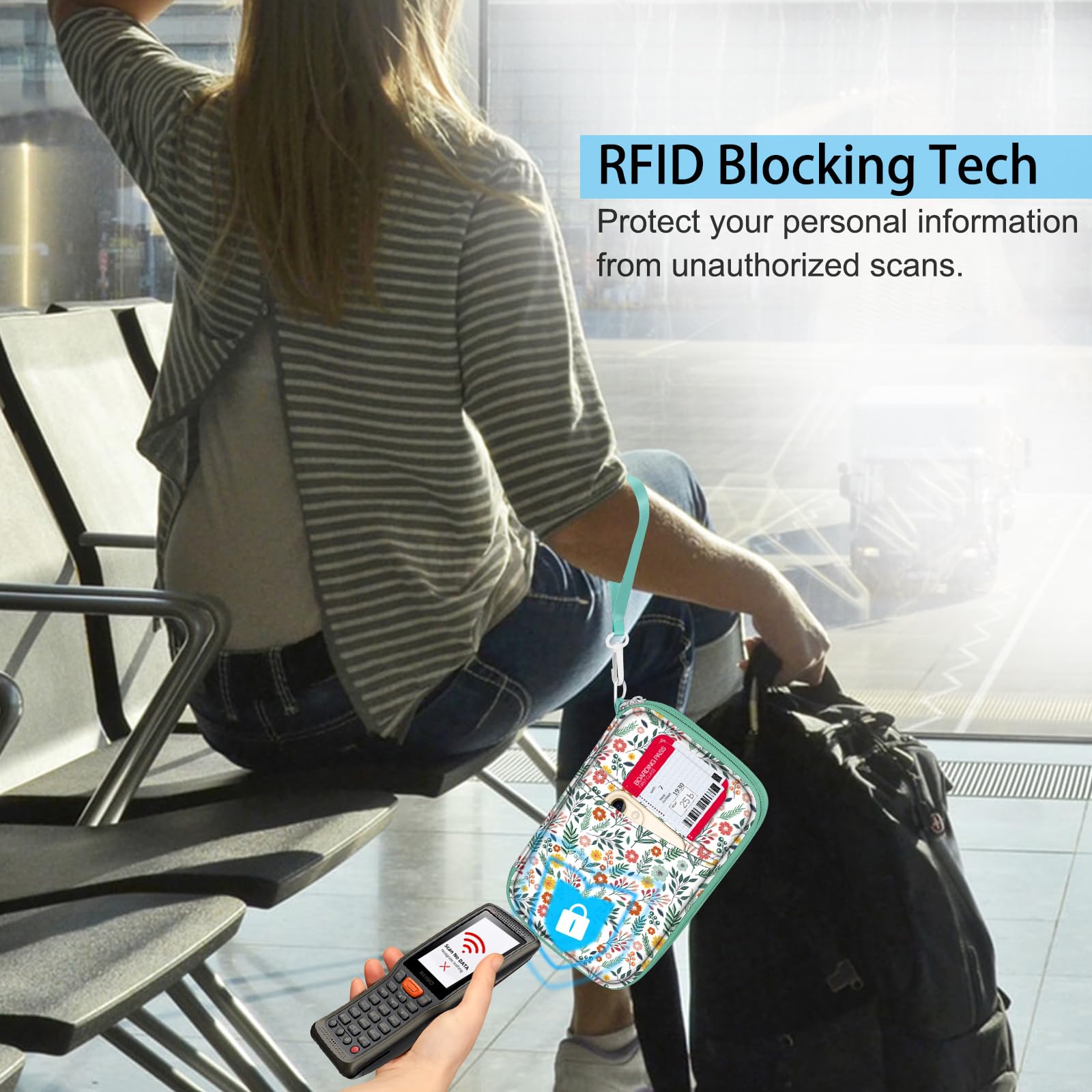 Fintie RFID Blocking Passport Holder for Family Travel - 6 Person Large Capacity Travel Document Organizer with Pen Holder & Keychain - Credit Card Case for Women & Men - Perfect for Airports, Vacations & Business Trips