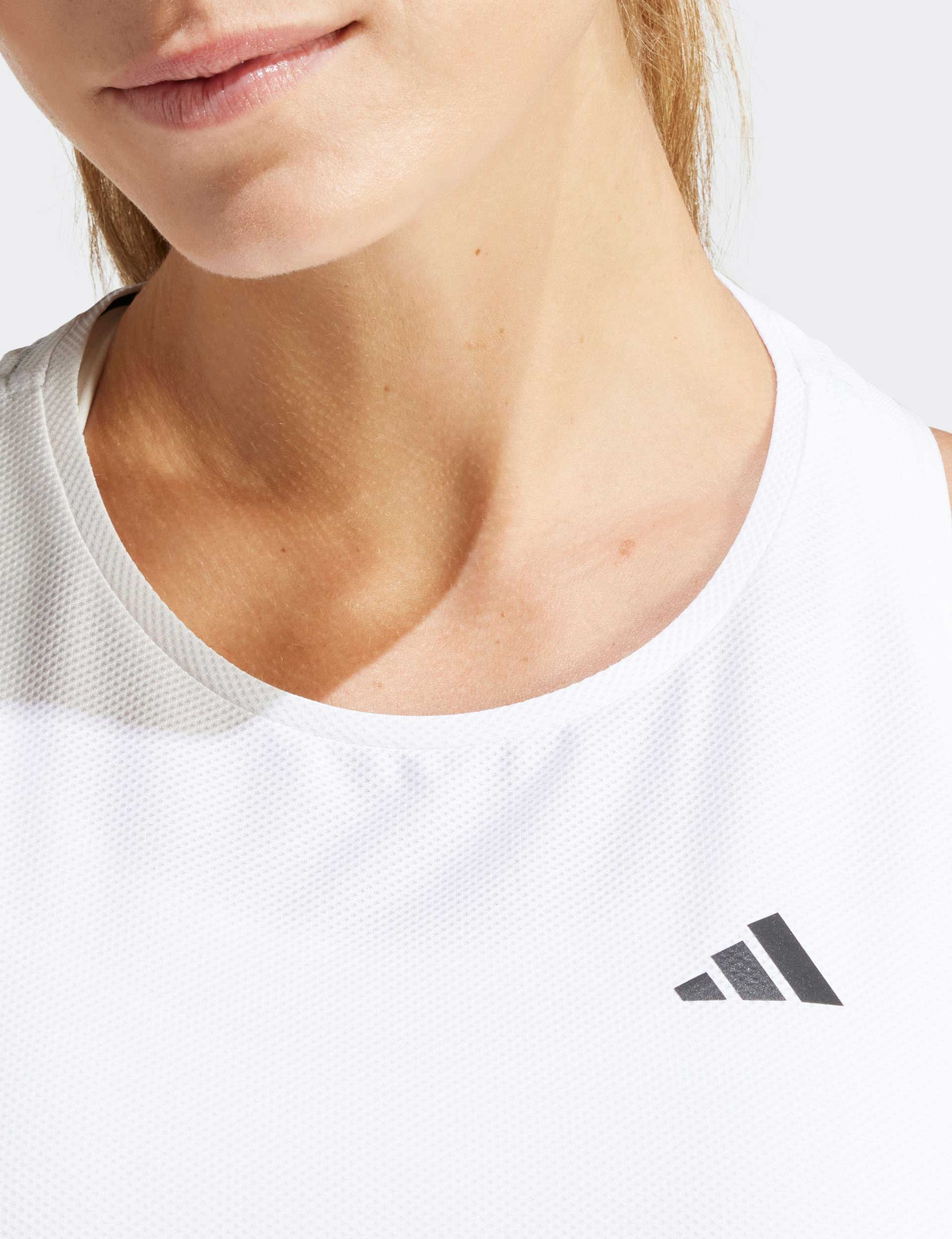 Own The Run Women's Workout Tank Top - Breathable White Running Shirt for Gym, Yoga & Outdoor Activities
