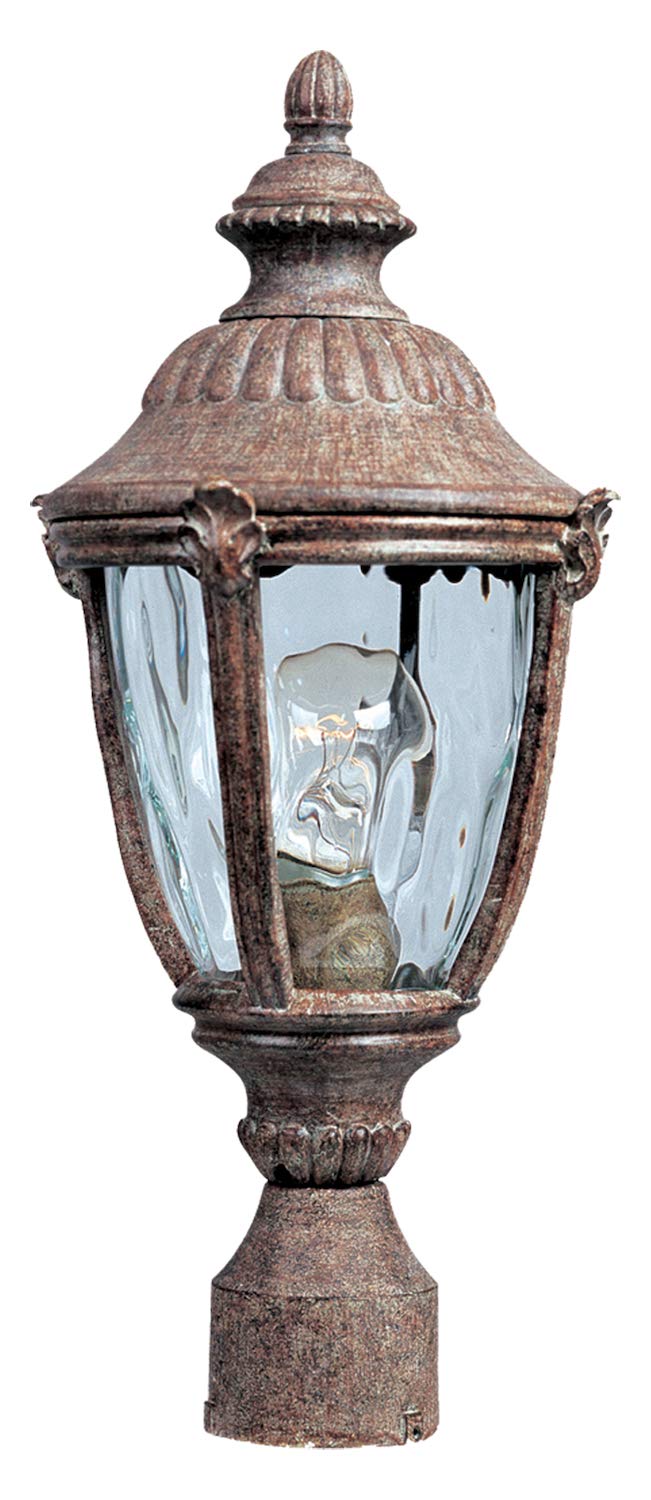 Earth Tone Water Glass Post Light - Outdoor Wall Mounted Solar Light for Garden, Patio, and Pathway Lighting
