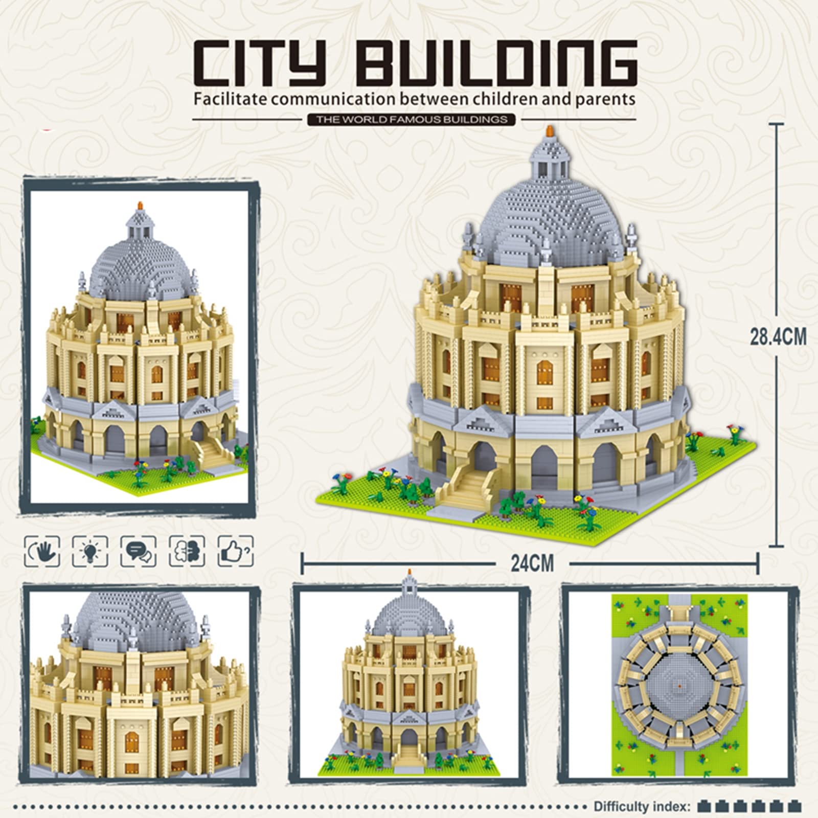 5452pcs Architecture City Set - Famous University Micro Building Model Educational Bricks STEM Toy for Kids | Perfect Christmas & Birthday Gift for Creative Play & Home Decoration