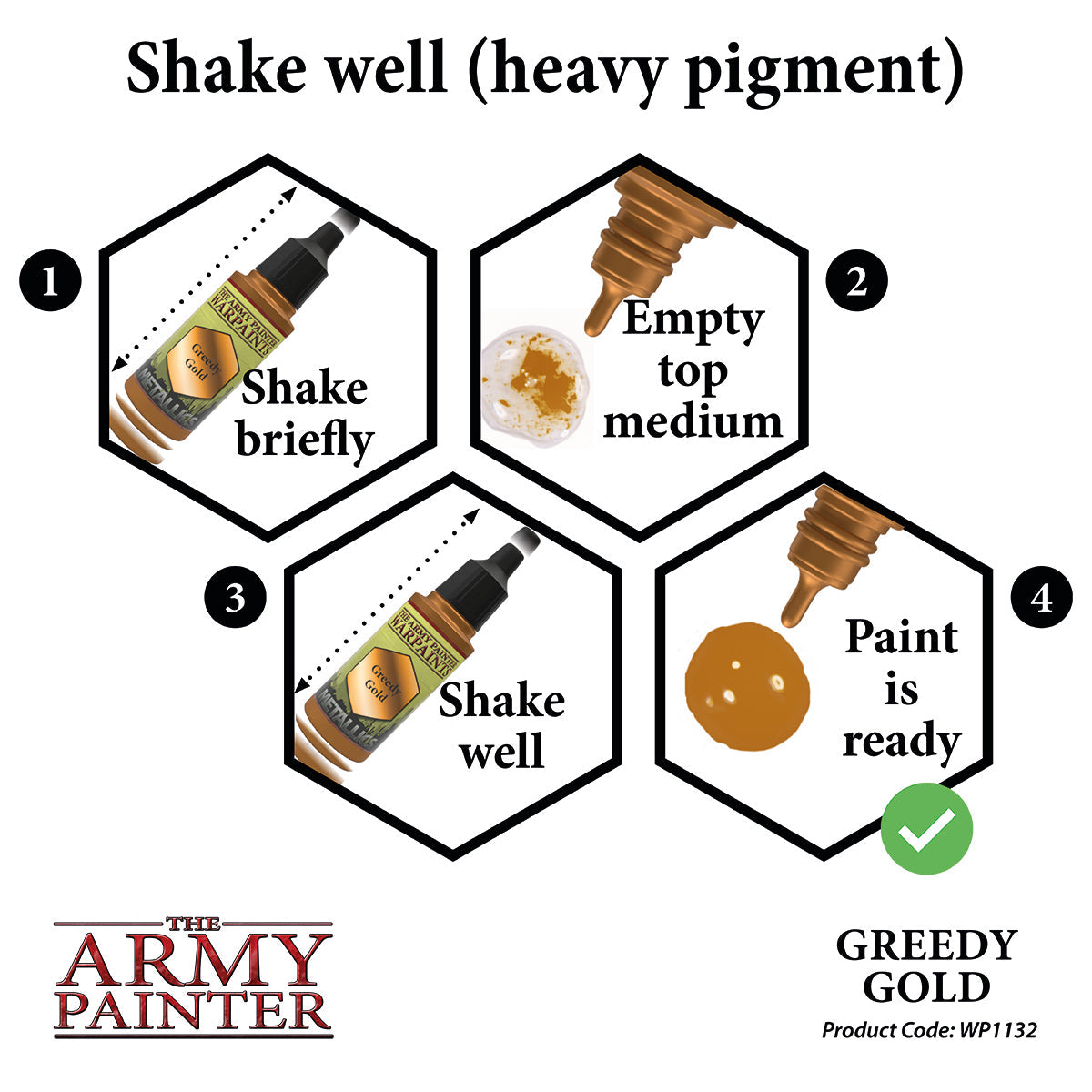 Warpaints Metallics: Premium Greedy Gold Metallic Paint for Cosplay, Model Painting & DIY Crafts - High-Quality Shimmering Gold Finish for Artists and Hobbyists