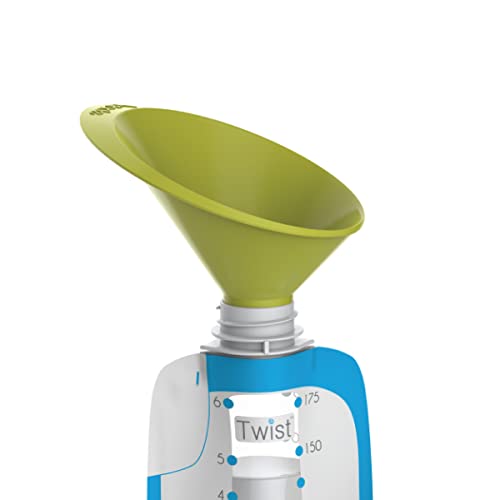 Kiinde Twist Pouch and Foodii System - 2-Piece Wide Mouth Funnel Set for Breast Milk, Formula & Baby Food | Mess-Free Pouring for Water, Purees & Solids | Perfect for On-the-Go Feeding & Meal Prep