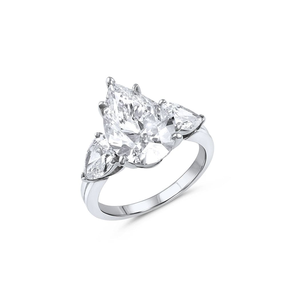 5.08Ct Pear Cut Diamond Engagement Ring - Tiffany Style Vintage Estate Jewelry for Wedding, Anniversary & Special Occasions