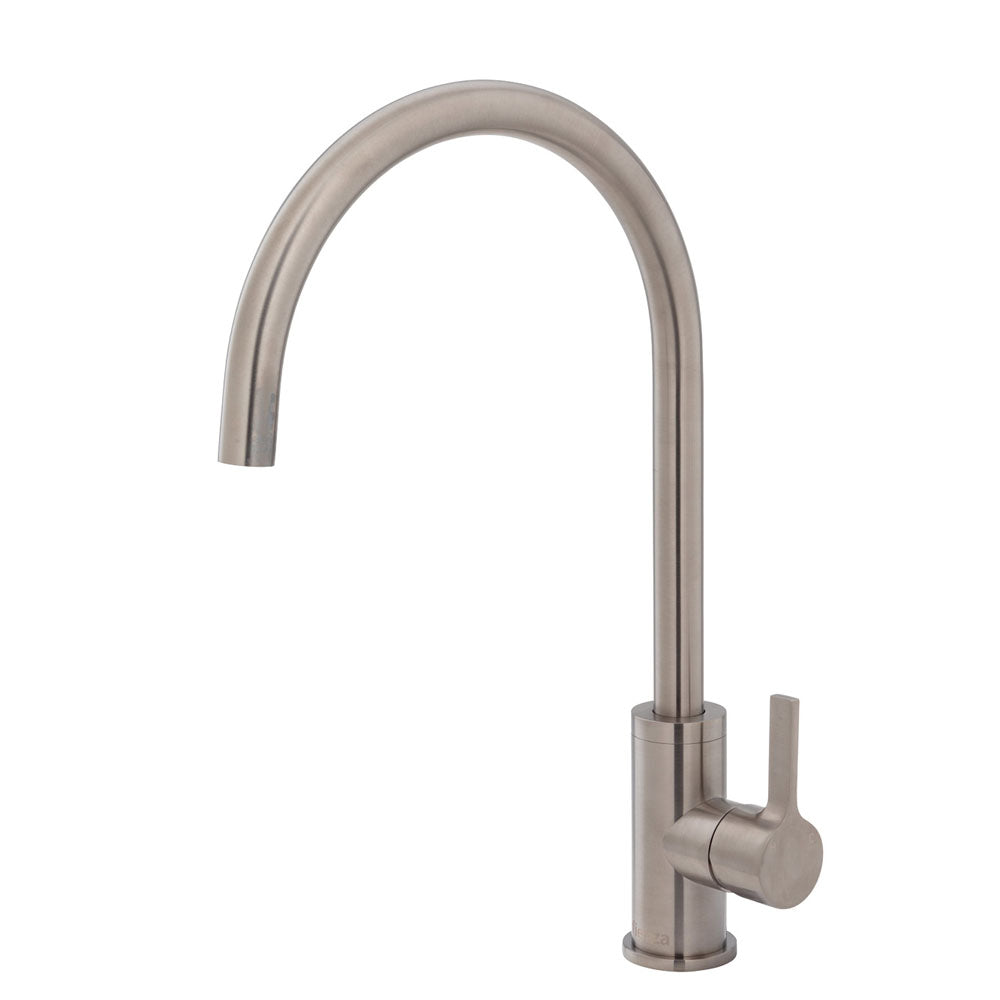 Fienza Sansa Single Handle Bathroom Sink Faucet - Brushed Nickel Finish, Water-Saving Design for Modern Homes & Bathroom Renovations