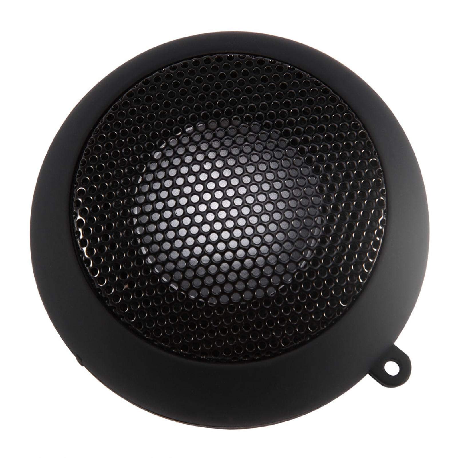 Portable Mini Computer Speaker - Wired Loud Retractable Speaker for Laptop, PC, Gaming & Outdoor Travel (Black) | Perfect for Home Office, Camping & Road Trips