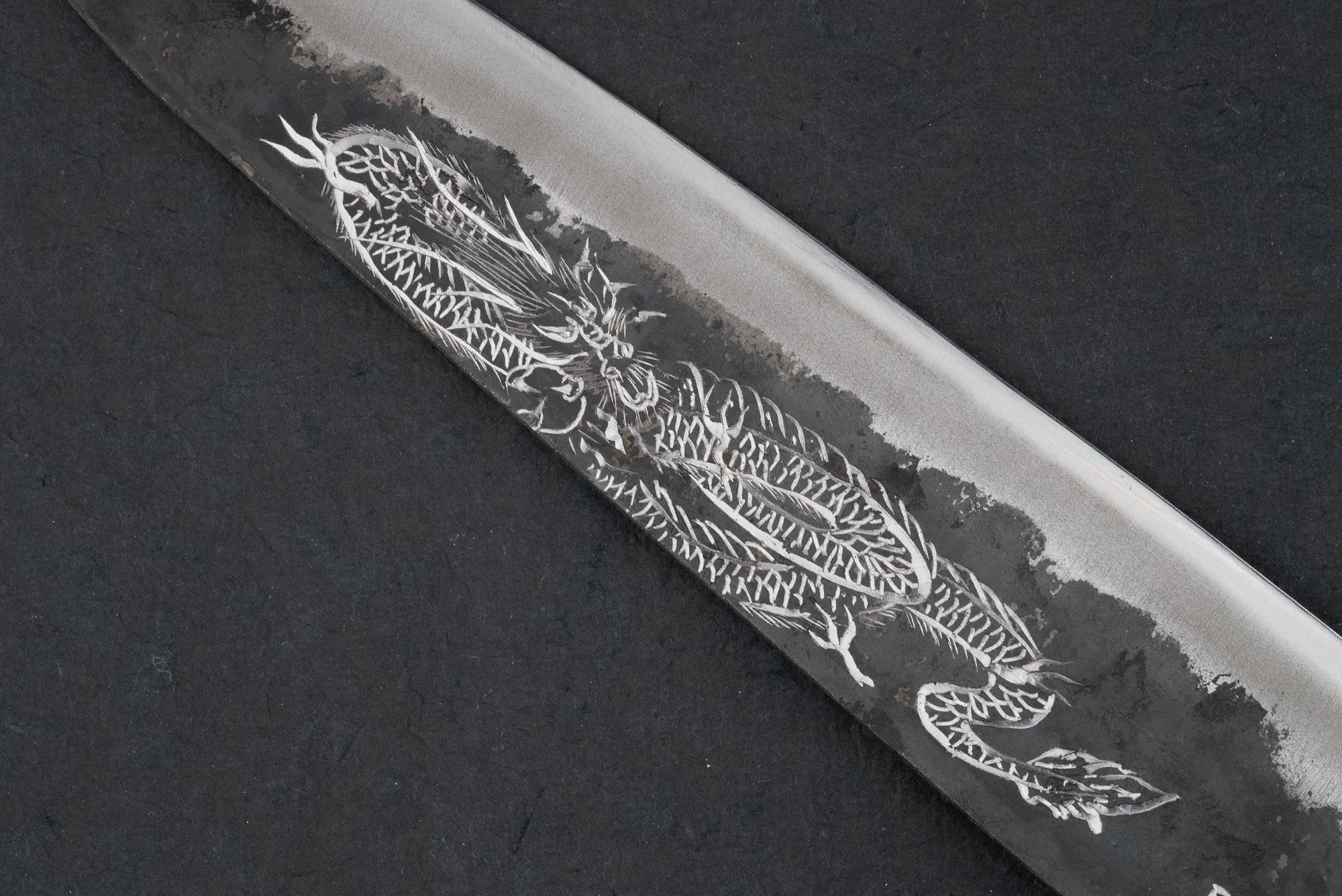 Sakai Takayuki Michiko Kubota Engraved Aogami Super Gyuto Japanese Chef Knife 240mm - Dragon Design - High Carbon Steel Blade for Professional Chefs & Home Cooking - Perfect for Slicing, Dicing & Meat Preparation