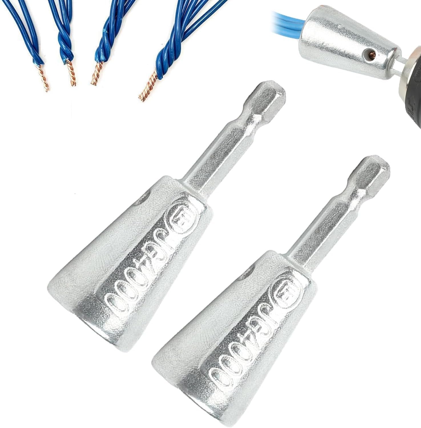 **Walquicks Electric Drill Wire Twisting Tool - Automatic Wire Connector & Stripper for Electricians - Fast Cable Stripping & Twisting Tool (2PCS) - Perfect for DIY Projects, Electrical Repairs & Professional Wiring**