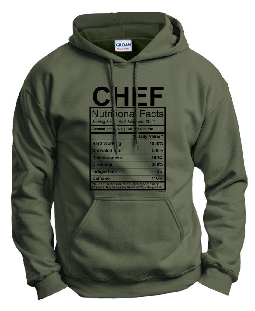 ThisWear Funny Chef Gift Hoodie - Nutrition Facts Gag Sweatshirt for Cooking Enthusiasts & Prank Lovers - Perfect for Kitchen Pranks, Birthday Gifts & Comedy Parties