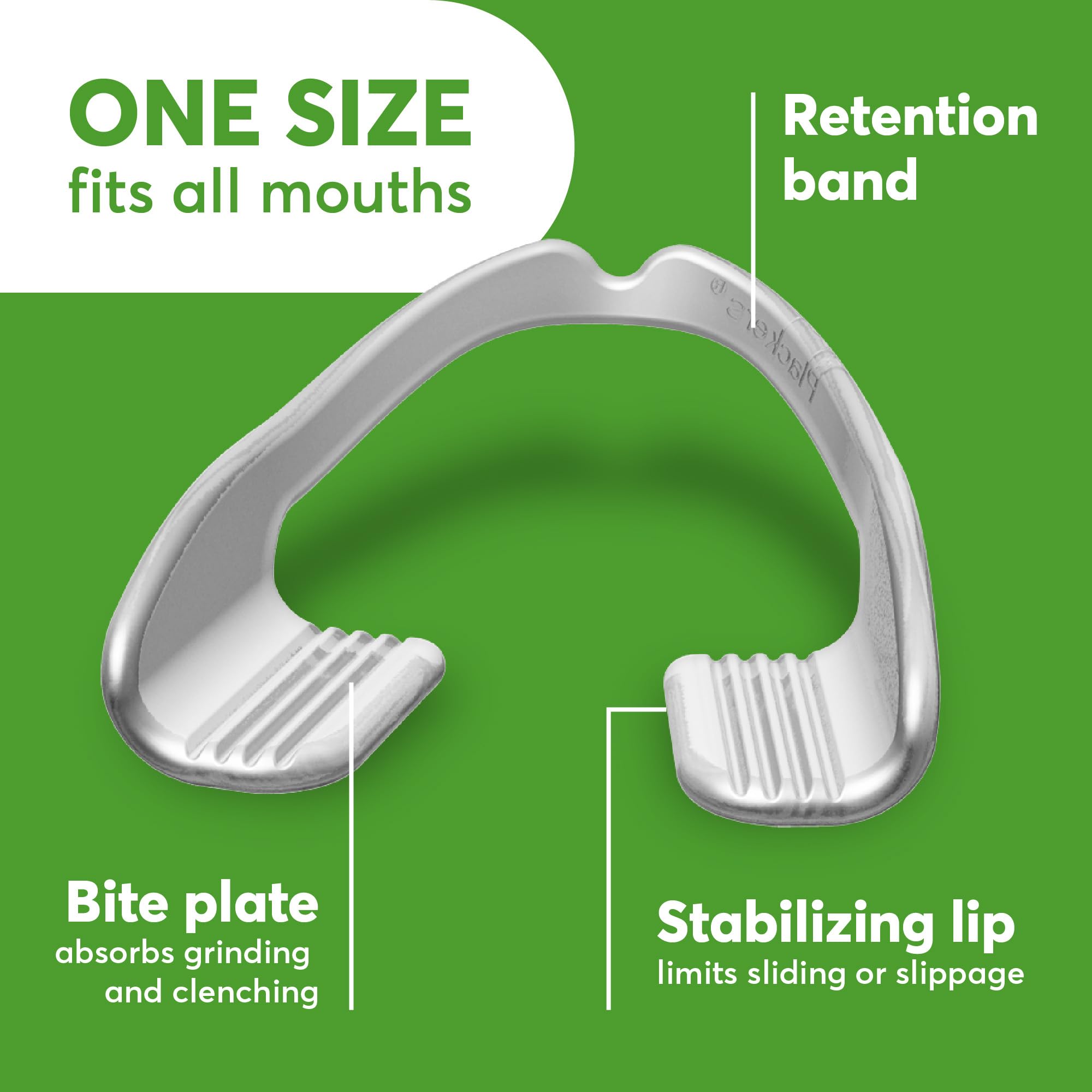 Plackers Grind No More Night Guard - BPA Free Disposable Teeth Grinding Protector for Nighttime Use, Ready-to-Wear Comfort, One Size Fits All (10 Count) - Stop Teeth Clenching & Improve Sleep Quality