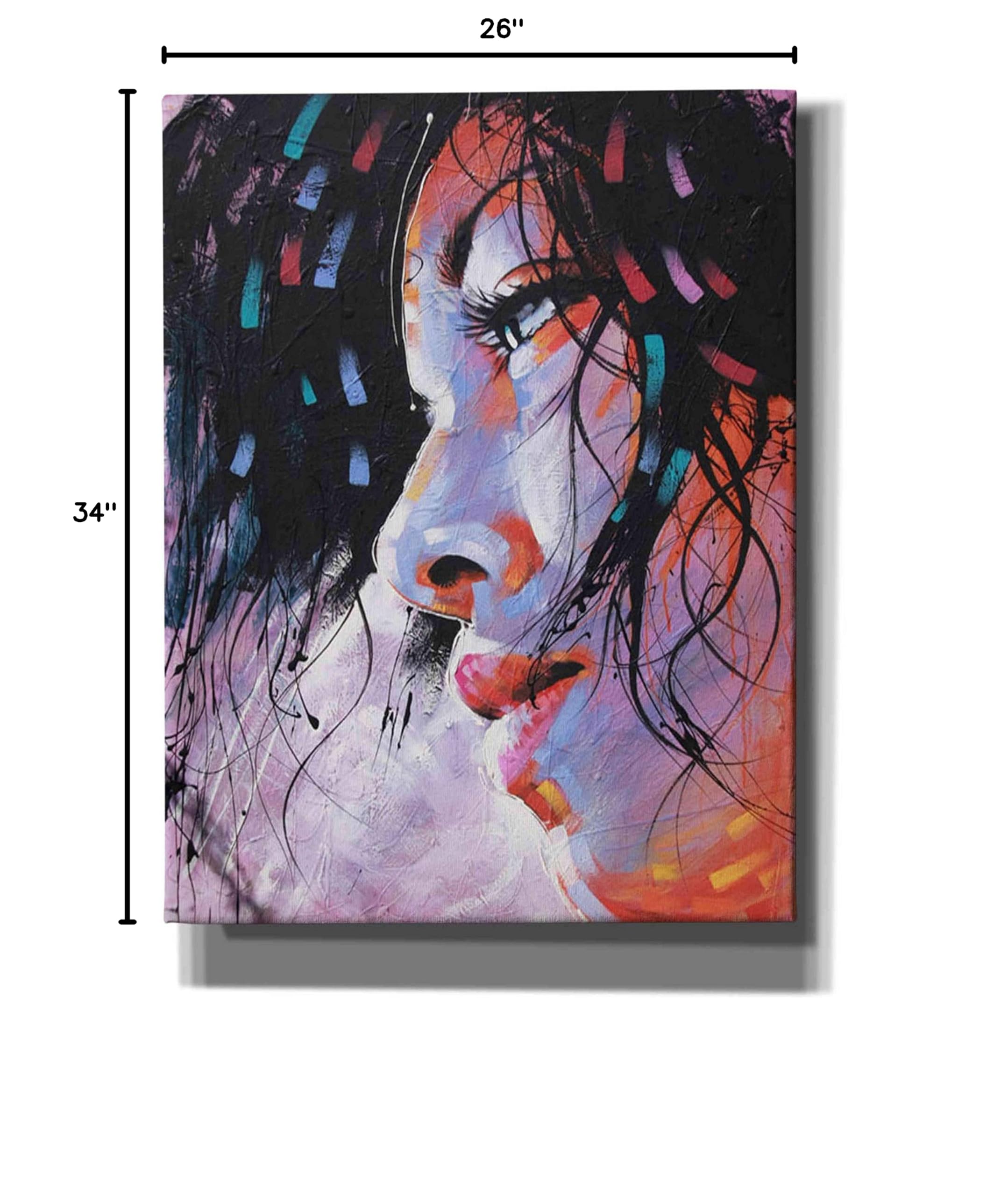 Colin John Staples 'Nidia' Canvas Wall Art - 26x34 Inch Modern Home Decor - Perfect for Living Room, Bedroom & Office Decorations