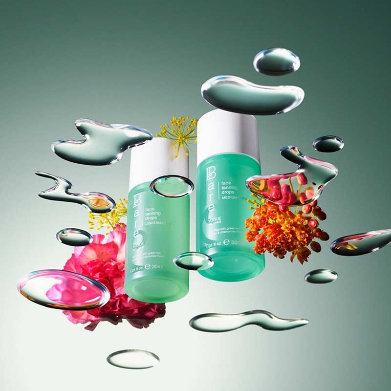 Bare by Vogue Self Tanning Drops for Face - Natural Looking Sunless Tan - Perfect for Daily Glow & Special Occasions