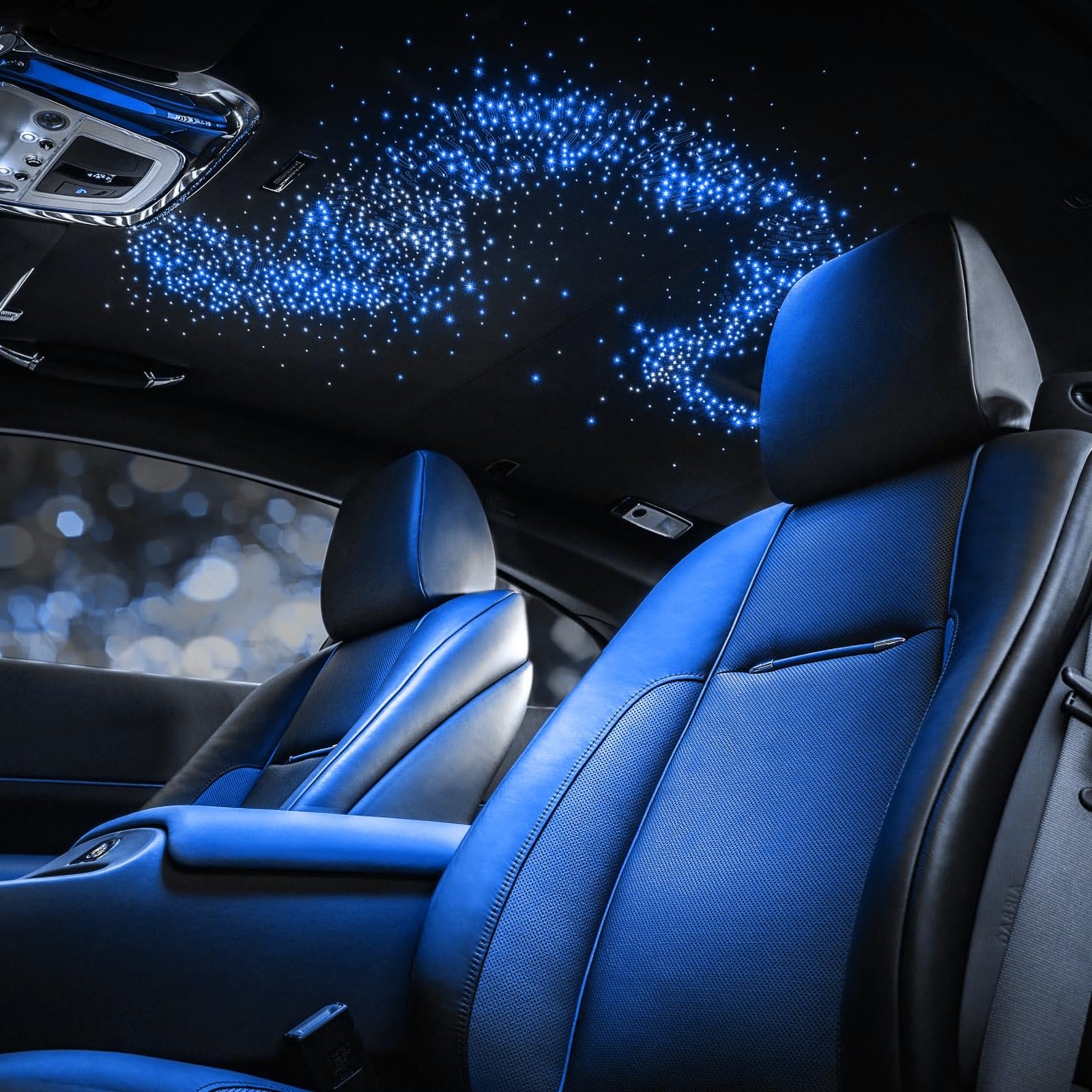 CHINLY 32W 1600pcs Twinkle Fiber Optic Star Ceiling Lights Kit - 13.1ft 0.03in RGBW Bluetooth APP Control with Remote for Home Theater, Bedroom, Pool & Car Headliner | Music Sync & DIY Starry Sky Effect
