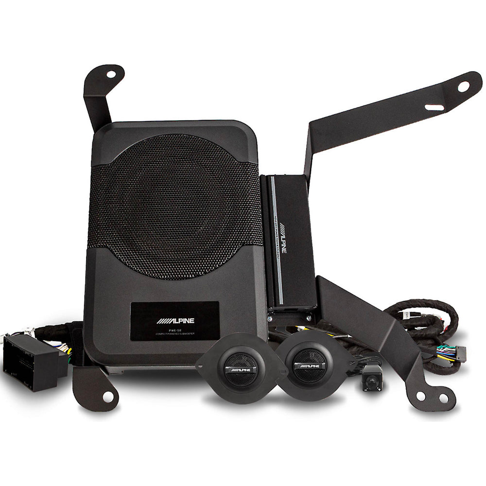 Alpine PSS 23WRA Premium Powered Audio System Upgrade Kit for 2018+ Jeep Wrangler Unlimited JL - Enhanced Sound for Off-Road Adventures & Daily Commuting