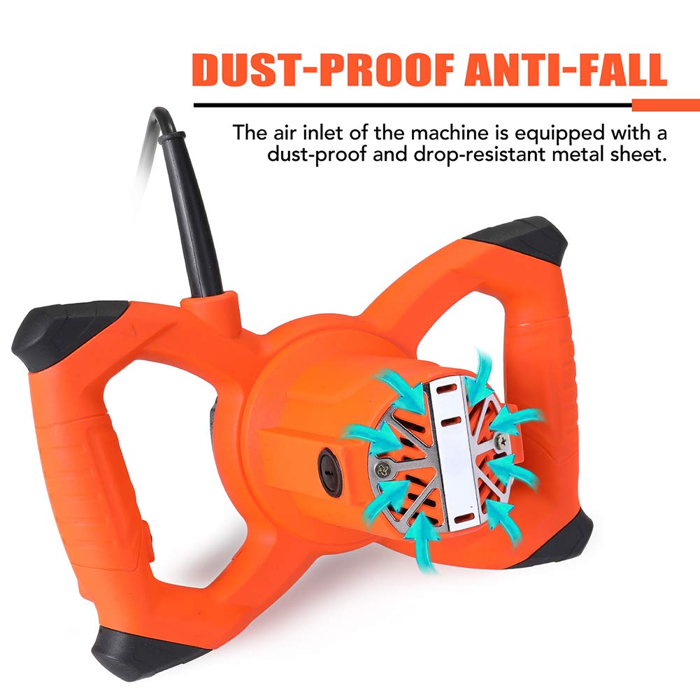 220V Electric Paddle Mixer - 2380W Handheld Paint & Mortar Blender, 0-1100 RPM, 50cm Shaft - Ideal for Mixing Cement, Paint, Mortar - Perfect for Construction, DIY Projects & Home Renovations