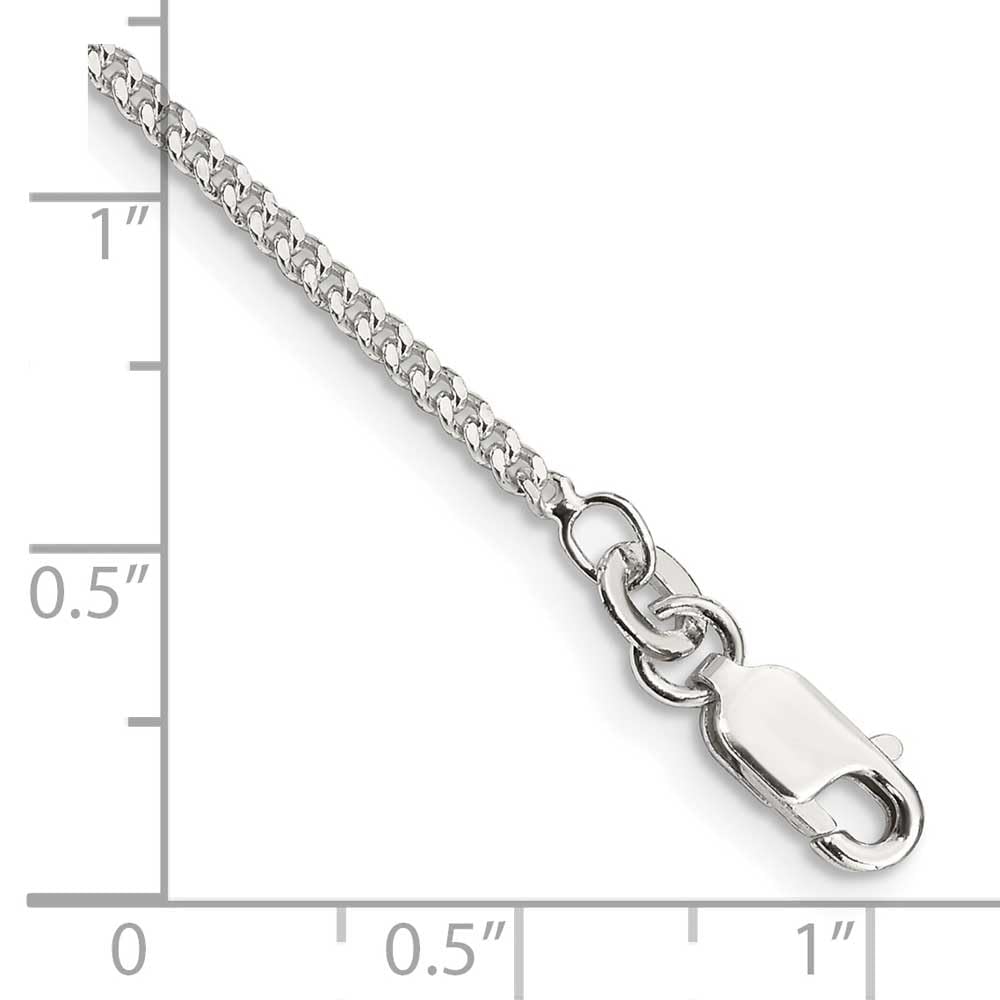 1.75mm Sterling Silver Curb Chain Anklet Bracelet for Women - Perfect for Beach, Party & Everyday Wear
