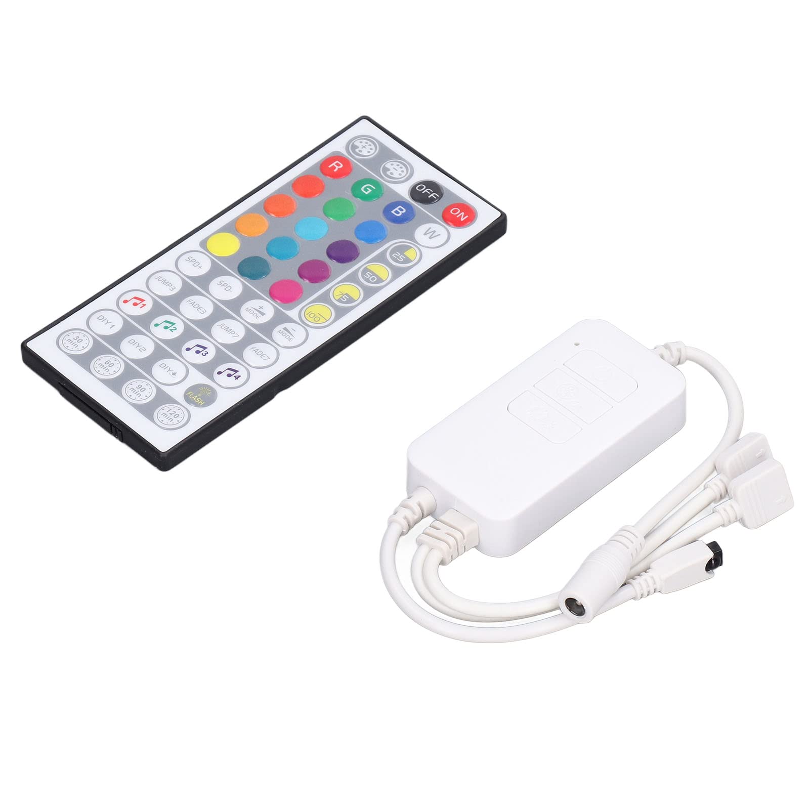 RGB LED Strip Light Controller with Remote - Smart Lighting for Home, Bar, KTV & Party Decor - Dimmable & Color Changing for Ambiance & Mood Lighting