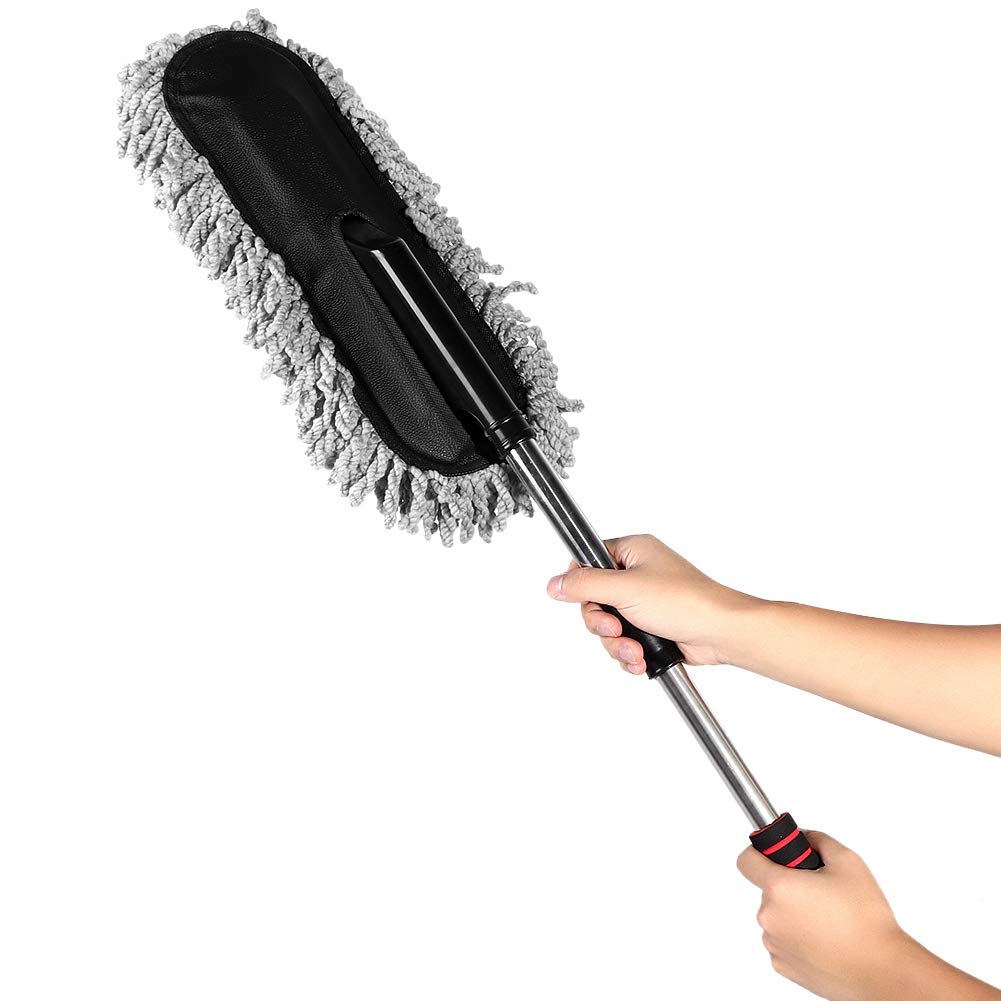 KIMISS Extendable Retractable Car Duster - Scratch-Free Washable Car Cleaning Brush for Windows, Exterior & Wax Application | Perfect for Quick Dusting, Detailing & Car Wash Maintenance
