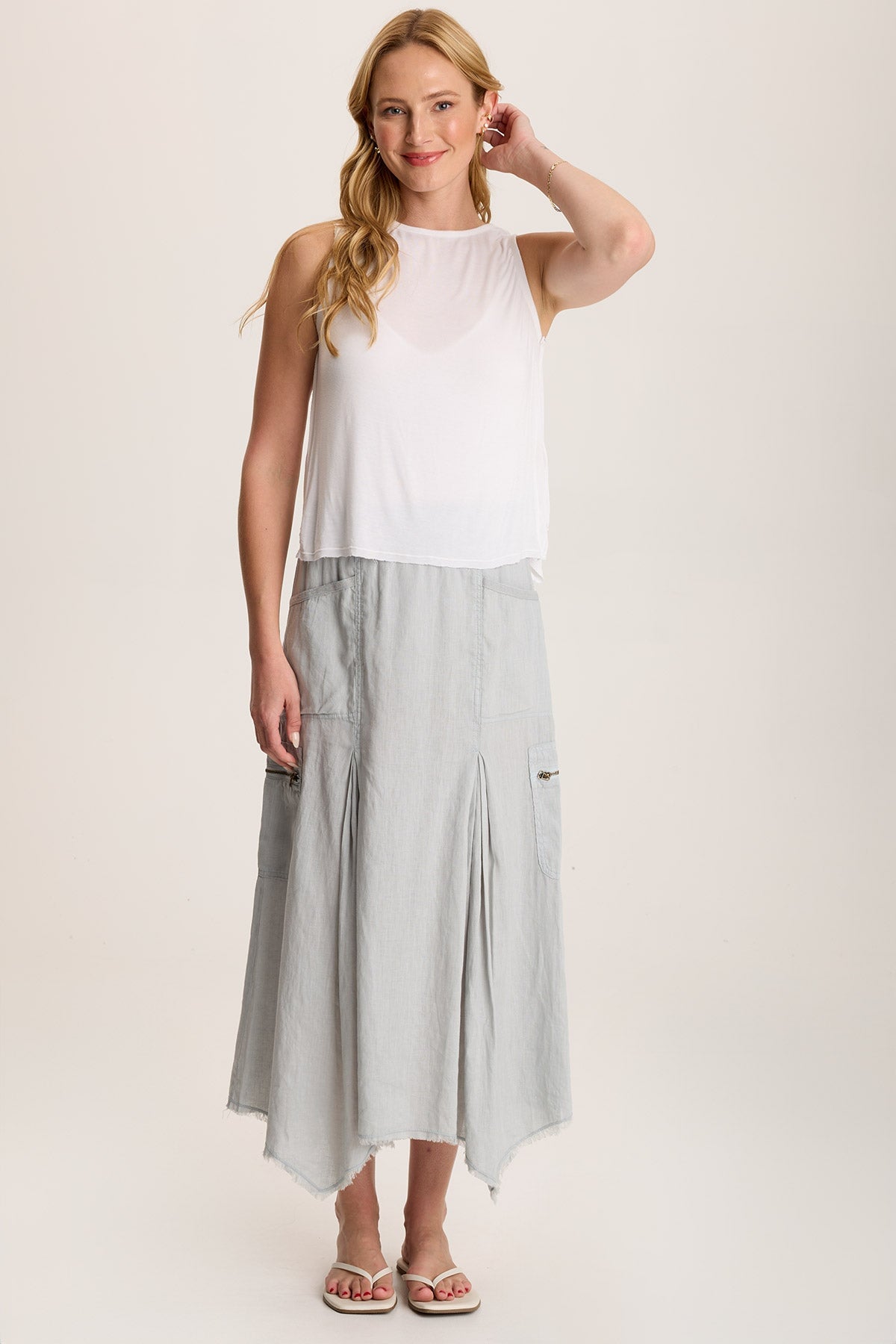Leka High Boatneck Tank Top for Women - Soft Stretch Casual Sleeveless Shirt - Perfect for Summer, Layering, and Everyday Wear