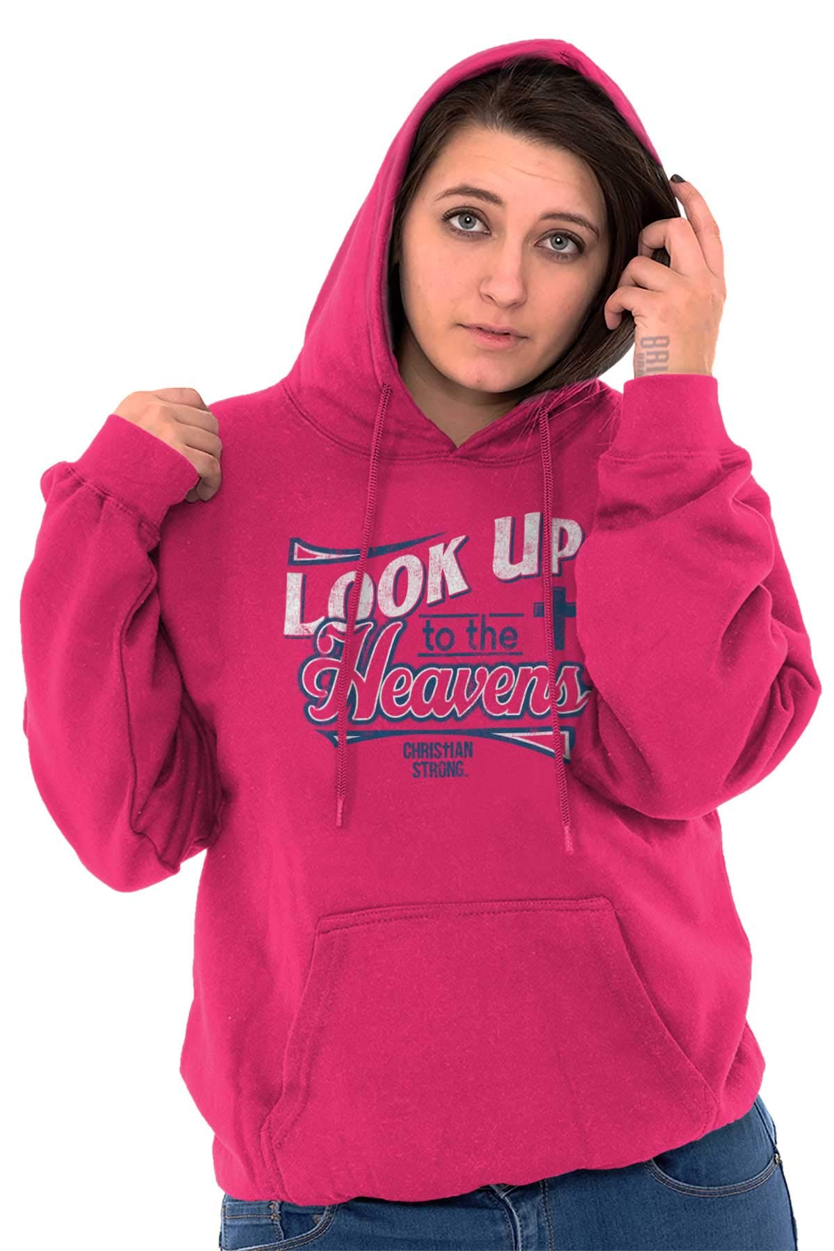 Christian Strong Redeemer Healer Lord Religious Hoodie Sweatshirt for Women - Faith-Inspired Comfort Wear for Church, Prayer & Daily Devotion