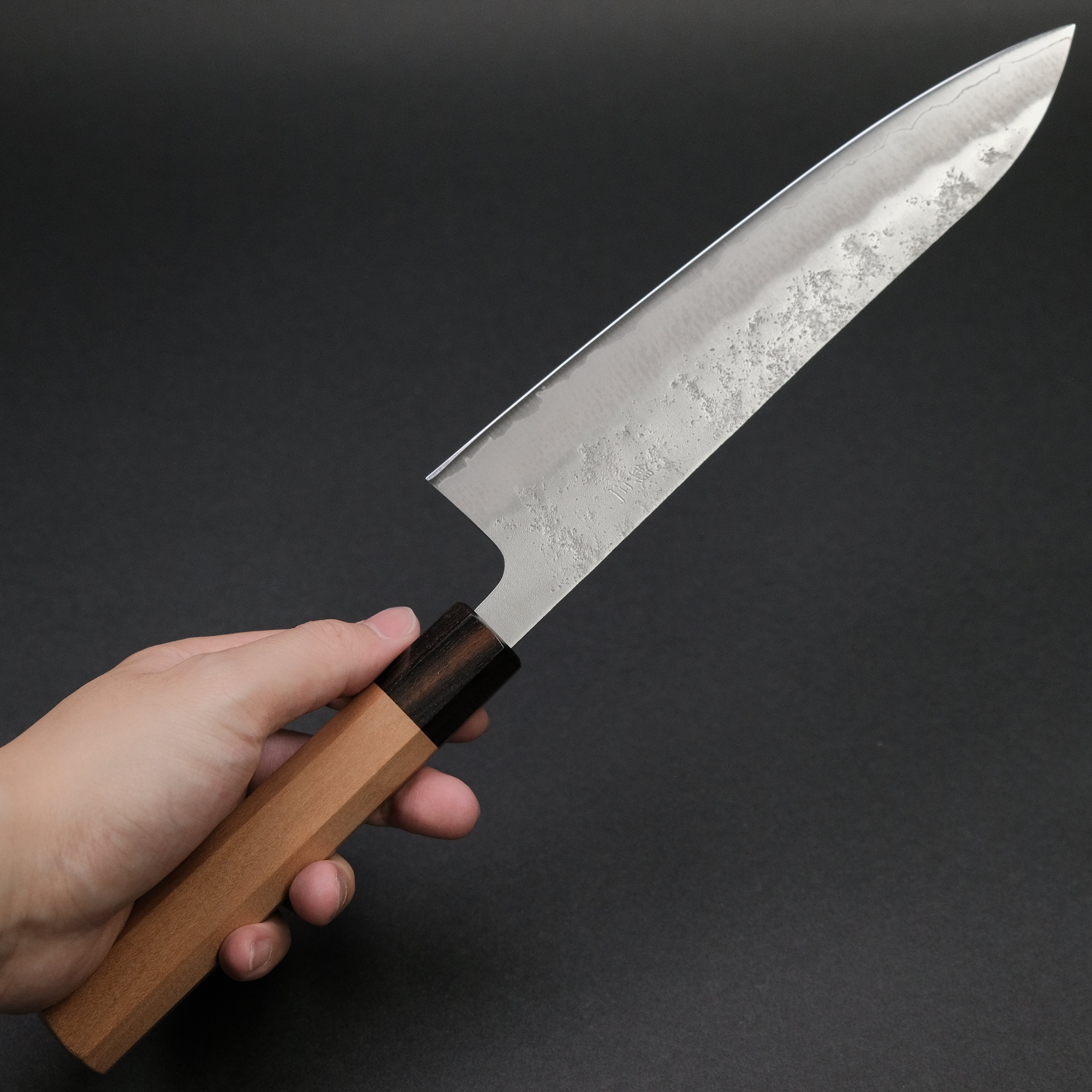 Hitohira Futana S3 Nashiji Gyuto 210mm Japanese Chef Knife - High Carbon Stainless Steel Blade with Cherry Wood Handle - Perfect for Sushi, Meat Cutting & Professional Kitchen Use