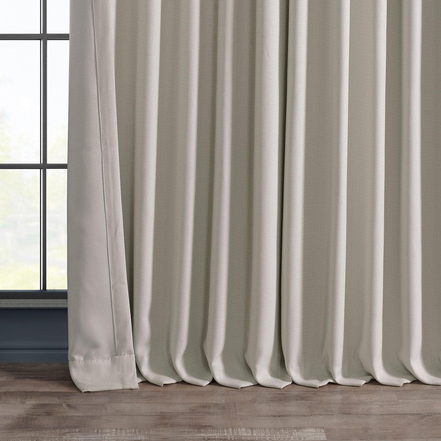 Birch Extra Wide Textured Faux Linen Blackout Curtains - Thermal Insulated Window Drapes for Bedroom, Living Room & Home Theater