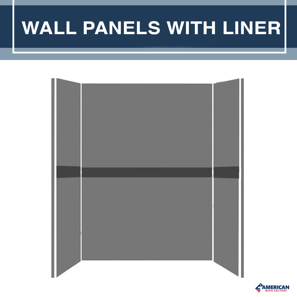 Freedom Grio Marble Diamond Alcove Shower Enclosure Kit - Waterproof Bathroom Shower Panel System for Modern Home & Spa Renovation
