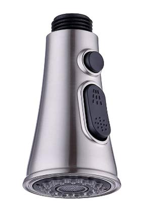 Brushed Nickel 2-Function Pull-Out Spray Kitchen Faucet Head with G1/2 Connections - Perfect for Bathroom & Kitchen Sink Faucet Replacement (Style 2) - Ideal for Washing Dishes, Filling Pots & Cleaning Sinks
