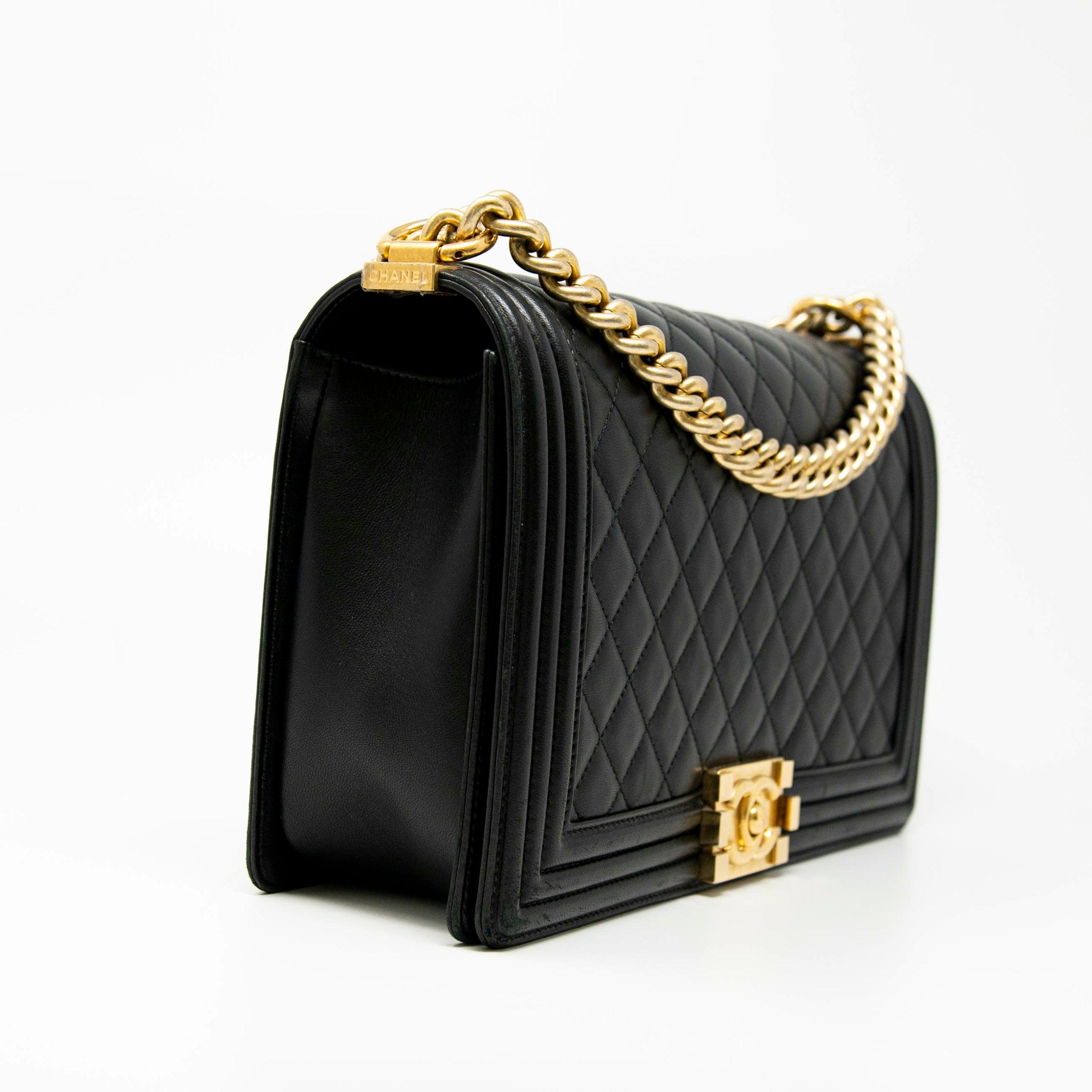 Chanel Black Large Boy Bag - Luxury Designer Handbag for Women | Perfect for Evening Parties, Work & Special Occasions