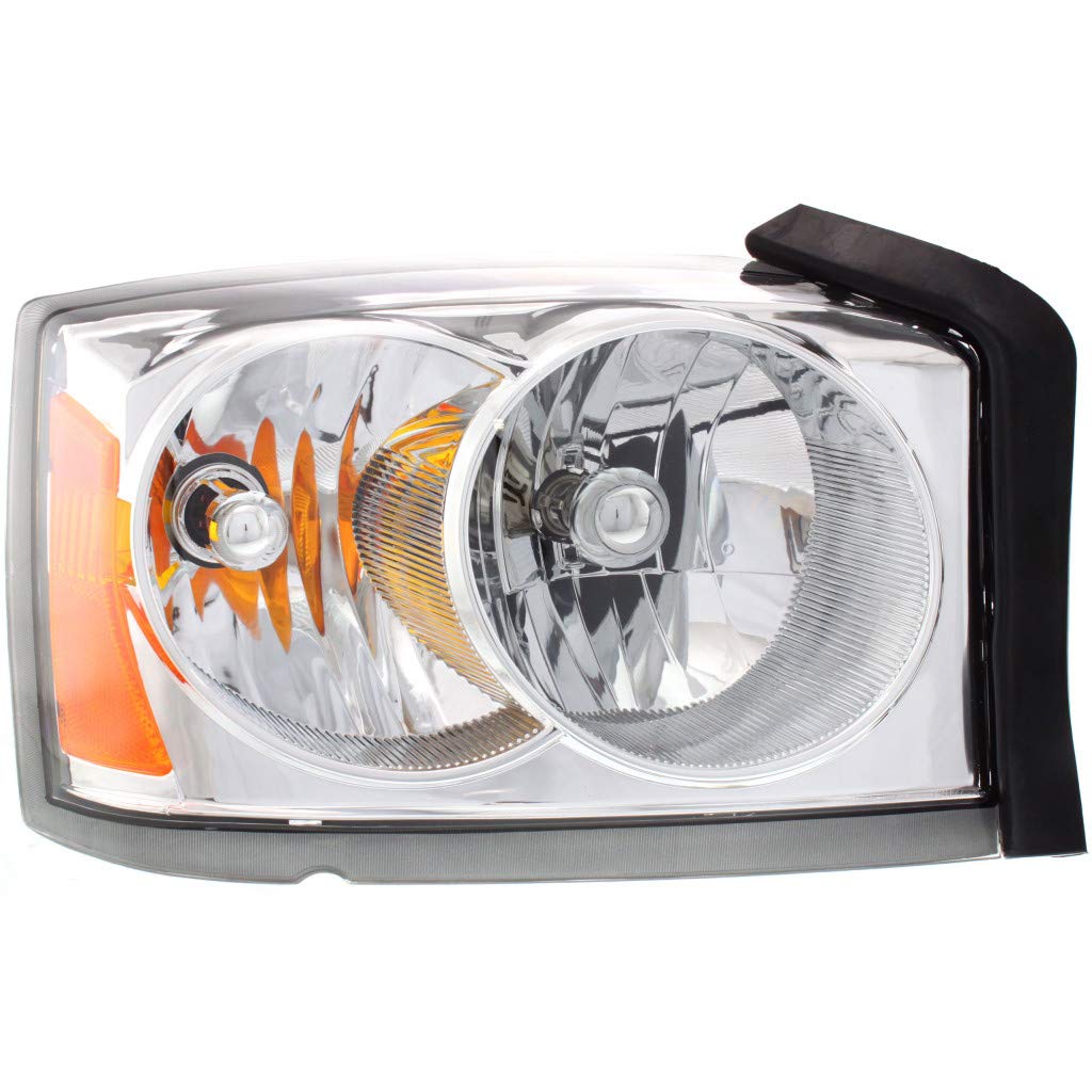 2005 Dodge Dakota Passenger Side Headlight Assembly - Chrome Housing with Bulbs, DOT Certified (Part #CH2503159) | CarLights360 | Perfect for Night Driving & Foggy Conditions
