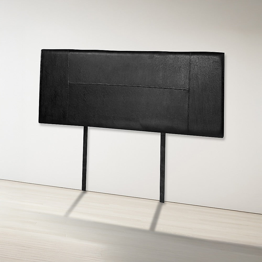 Queen Size PU Leather Bed Headboard - Modern Upholstered Bed Frame with Button Tufting (Black) - Perfect for Master Bedroom, Guest Room, and Dorm Decor