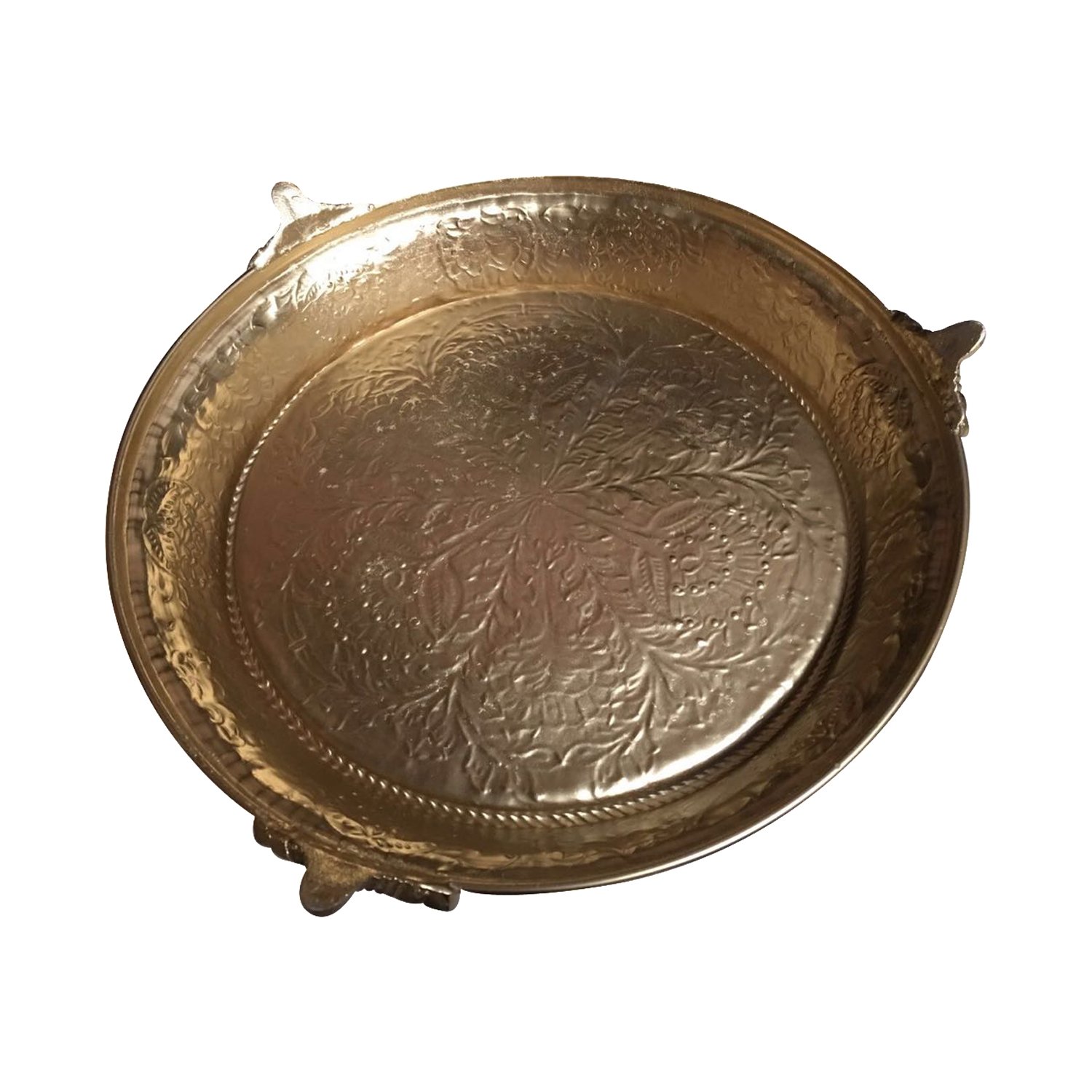 GiftBay 14 Inch Round Tapered Gold Wedding Cake Stand - Handcrafted Embossed Metal Base for Elegant Wedding, Anniversary & Birthday Cakes - Perfect for Tiered Dessert Displays & Special Occasion Centerpieces