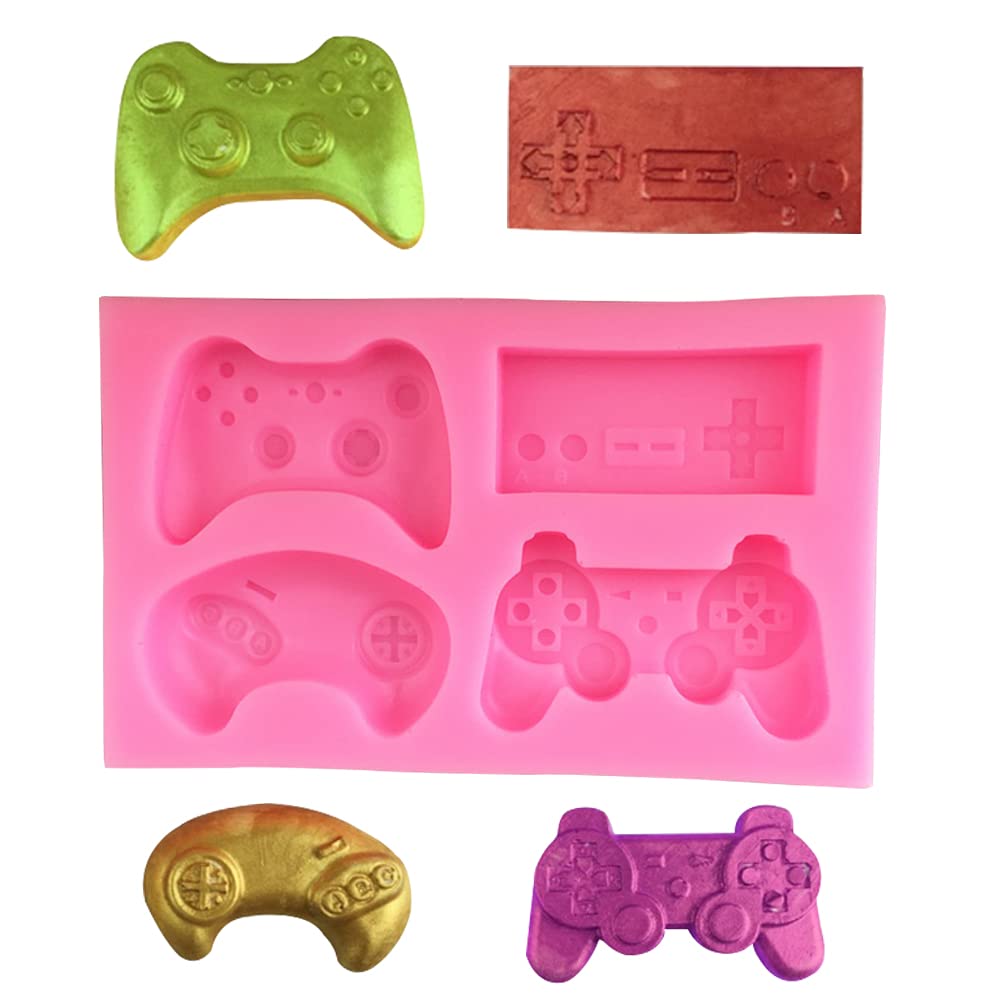 3D Game Controller Fondant Molds - Non-Stick Food Grade Silicone Baking Molds for Cupcakes, Candy, Chocolate & Resin Clay - DIY Cake Decorating Tools (Perfect for Birthday Parties, Gaming Themed Events & Baking Gifts)