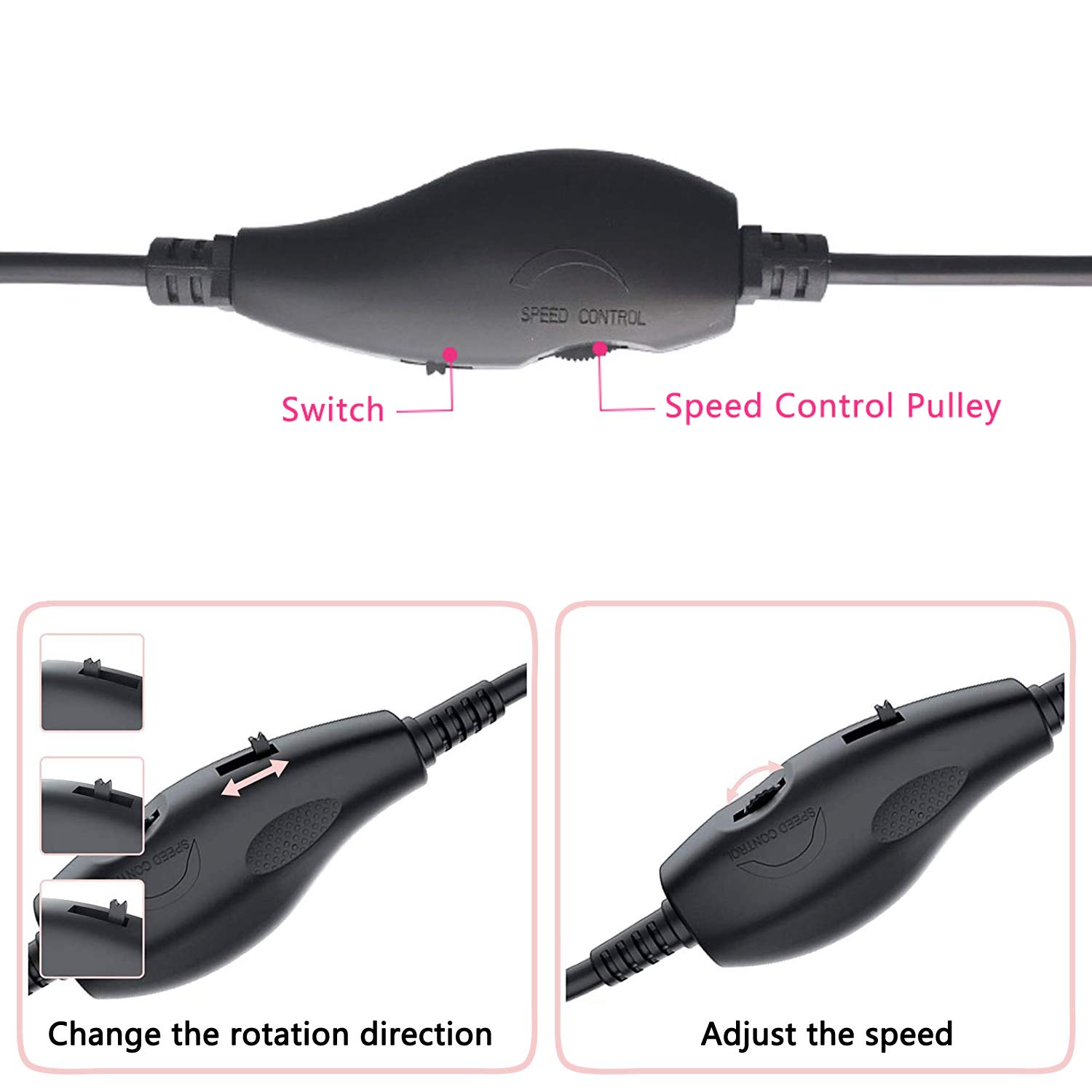 Melodysusie Nail Drill USB Charger Power Cord Replacement - Adjustable Speed & Direction Charging Cable for Professional & Home Manicure/Pedicure | Perfect for Nail Salons, DIY Nail Art & Beauty Treatments