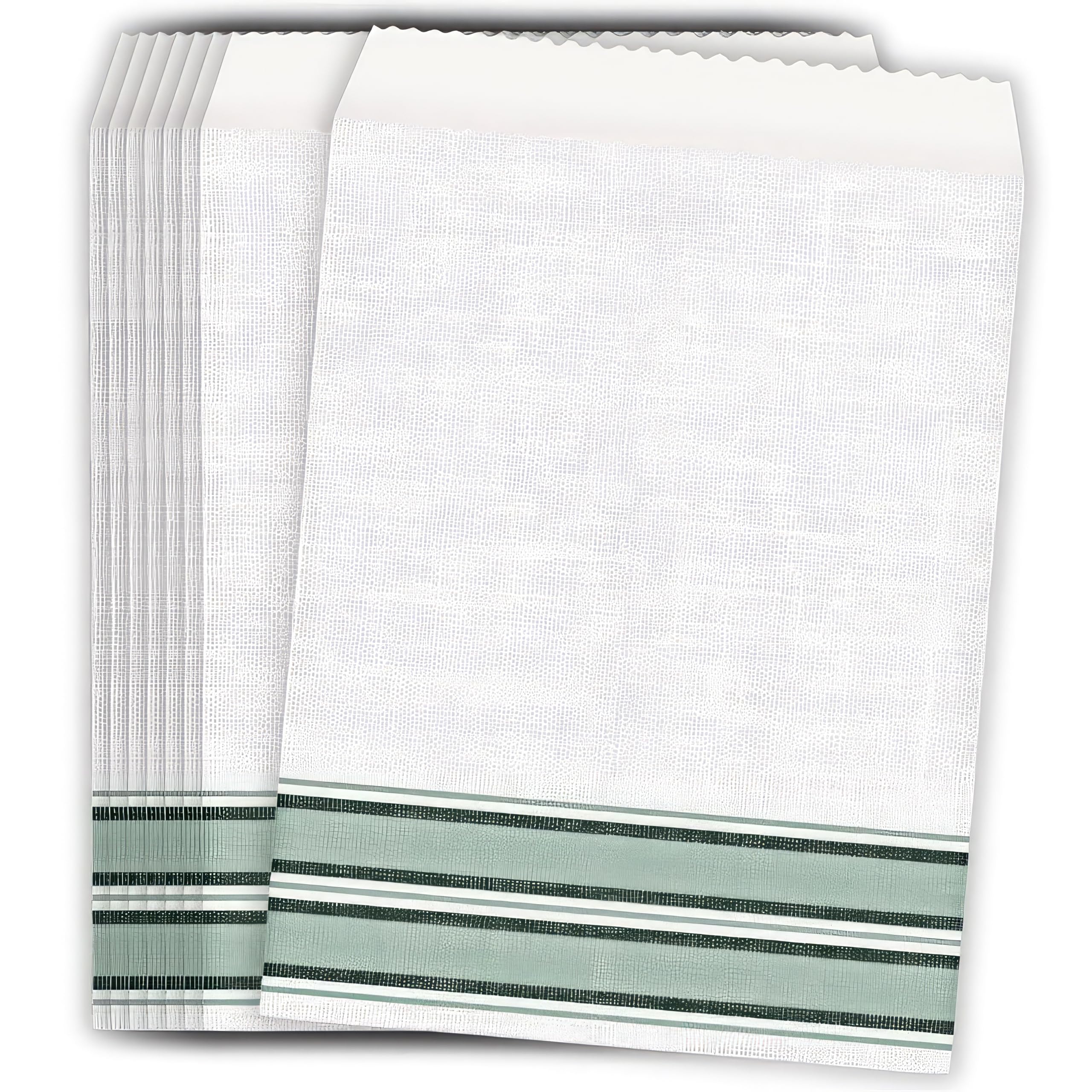 Unique Industries Botanical Stripe Paper Treat Bags - 8 Count | Elegant Wedding Favor Bags, Baby Shower Party Supplies & Special Event Decorations | Perfect for Candy, Gift Wrapping & Celebration Favors