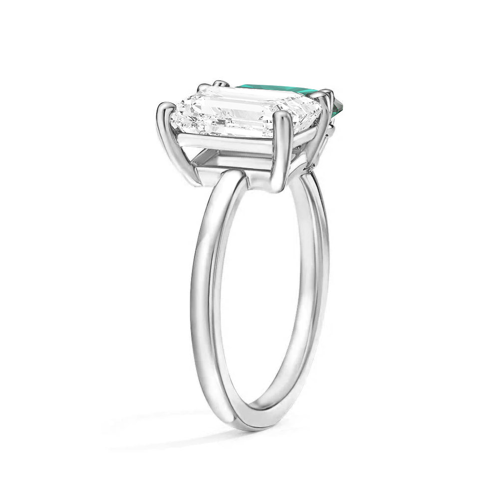 Personalized Toi et Moi Moissanite Birthstone Ring - Custom Anniversary Gift for Couples, Engagements & Romantic Occasions