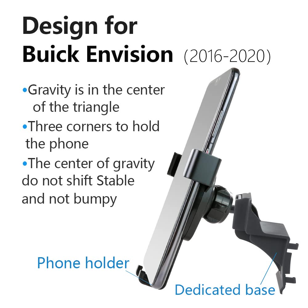 Universal Car Phone Holder Mount for 2016-2020 Buick Envision SUV - Adjustable Dashboard & Air Vent Cell Phone Stand - Perfect for GPS Navigation, Hands-Free Calling & Road Trips