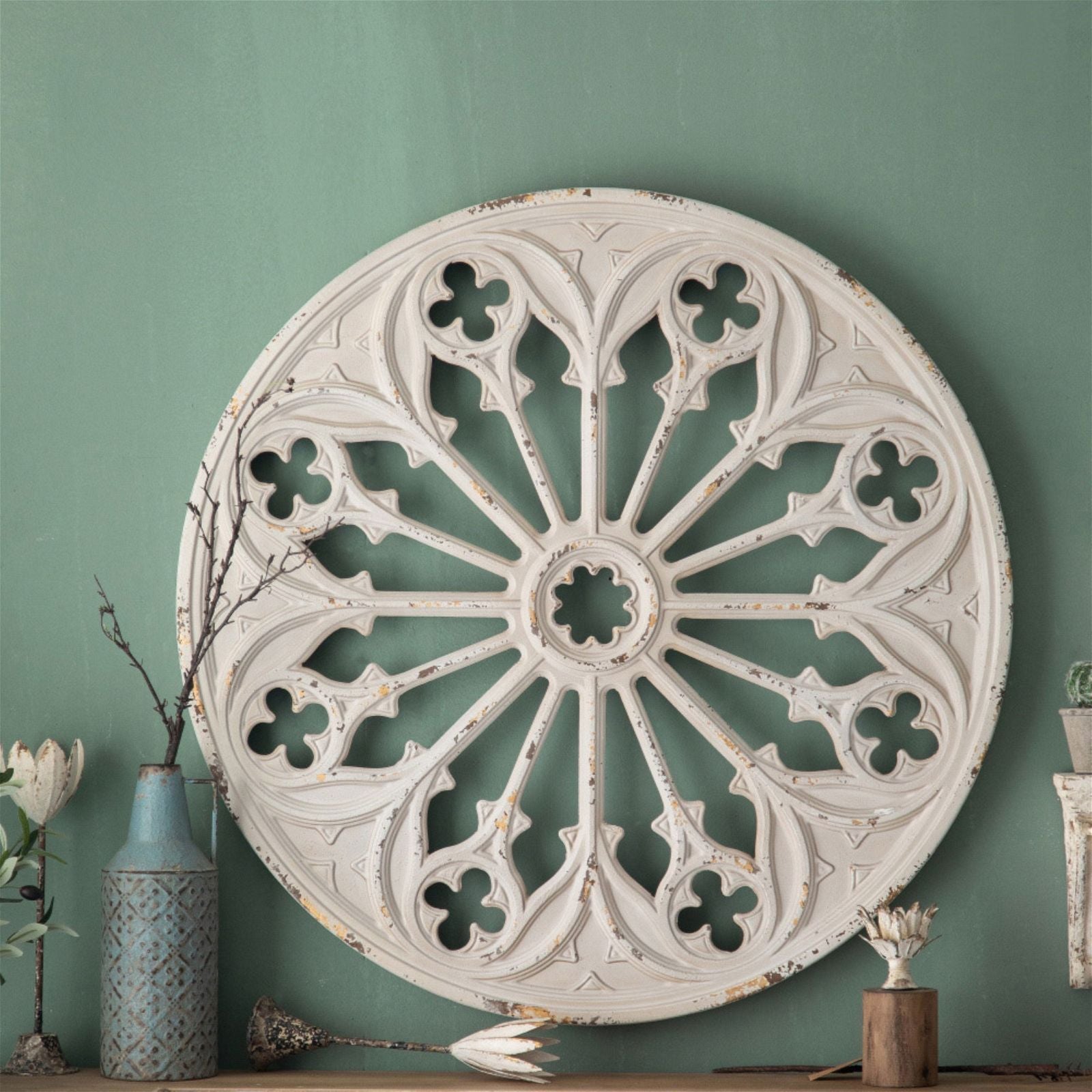 Stylish Circular White Wall Art Decor - Perfect for Living Room, Bedroom & Office Decorations