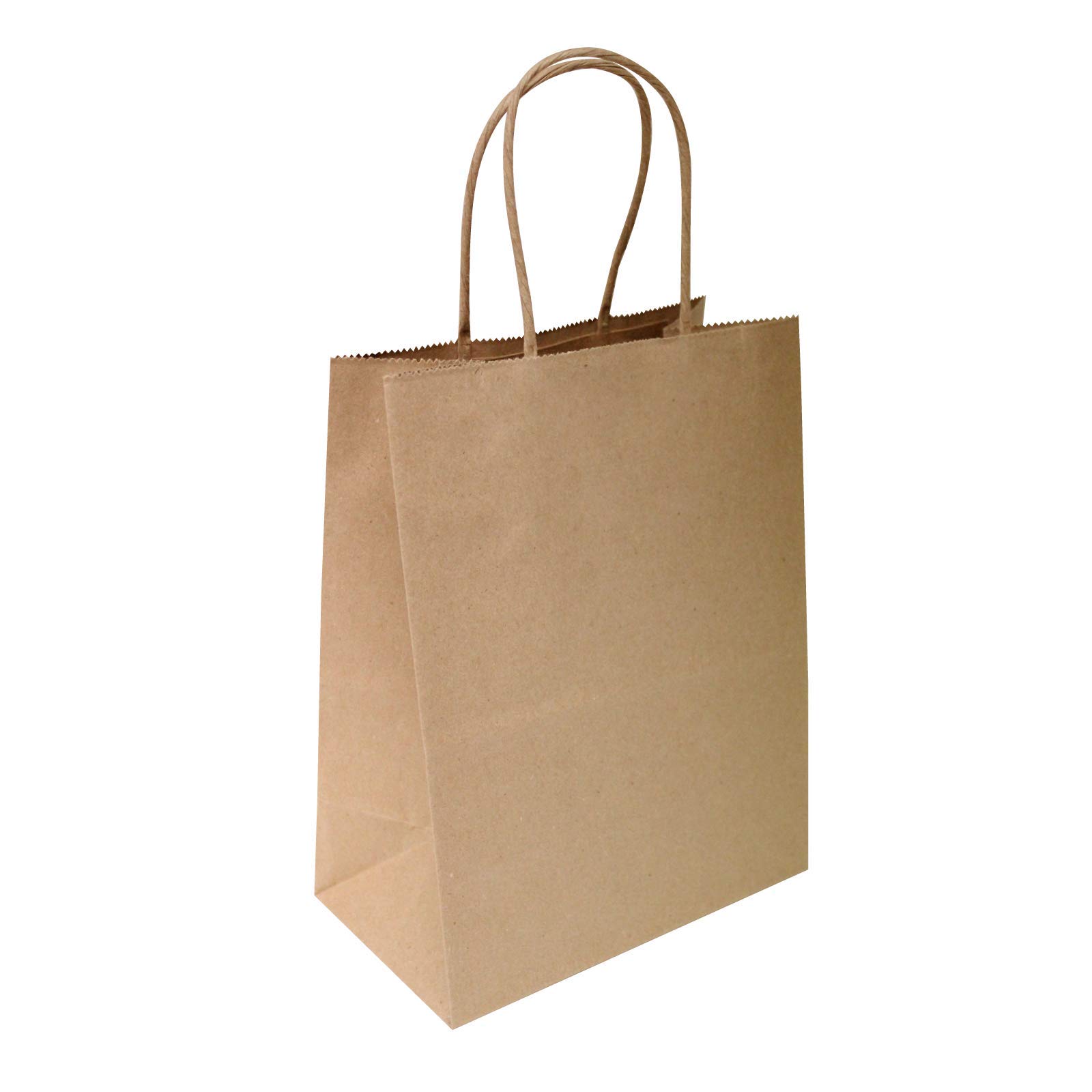 Eco-Friendly Kraft Paper Gift Bags with Light Pink Tissue Wrap - 8
