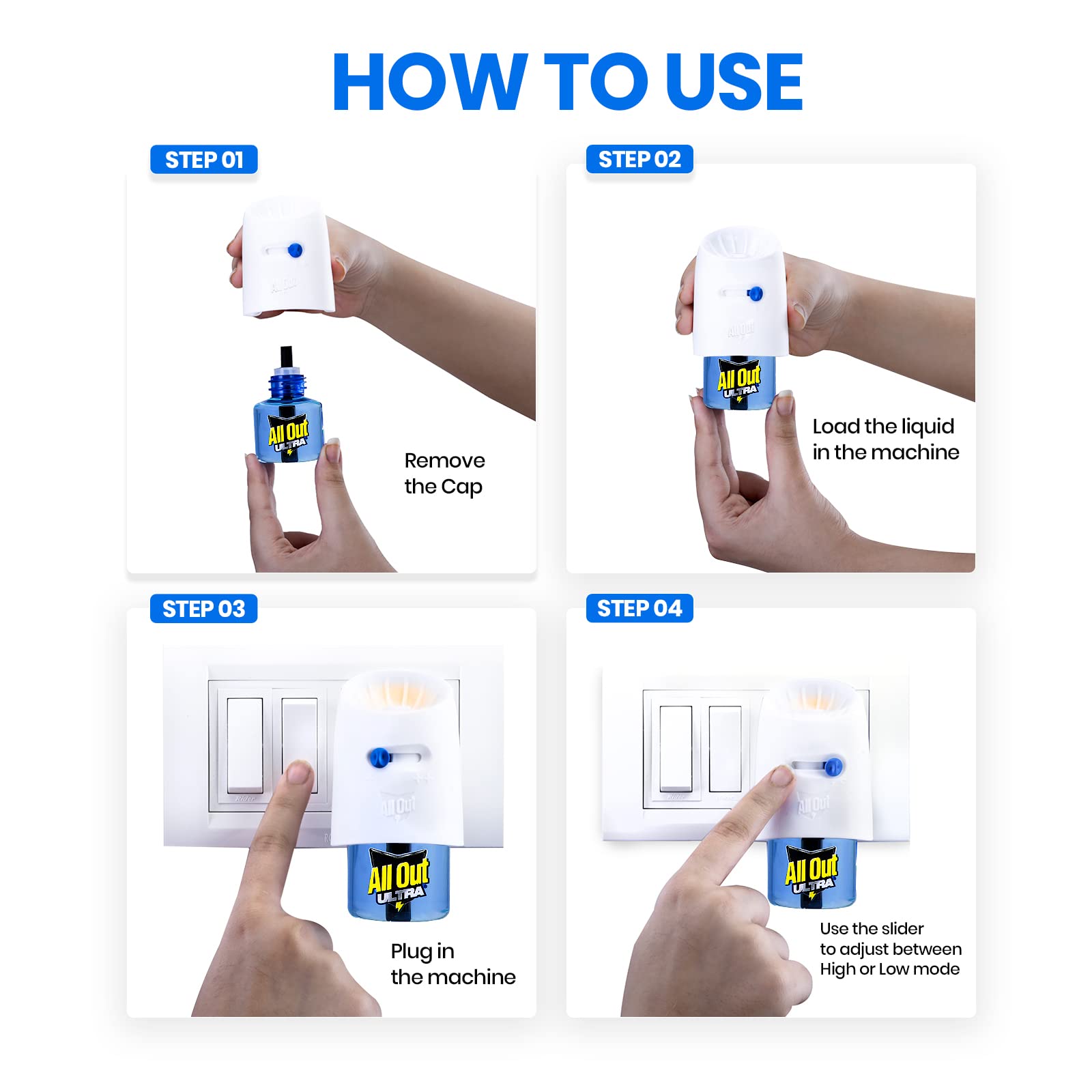 All Out Ultra Liquid Vaporizer with 45ml Refill - Powerful Mosquito Killer Machine for Dengue, Malaria & Chikungunya Protection | IMA Recommended Mosquito Repellent for Home, Bedroom & Outdoor Use