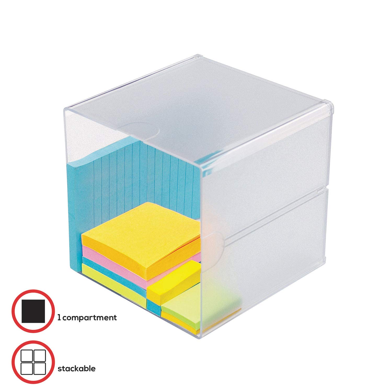 Clear Plastic Cube Organizer - Stackable Storage Bins for Home, Office & Closet Organization | Perfect for Shelves, Drawers & Underbed Storage