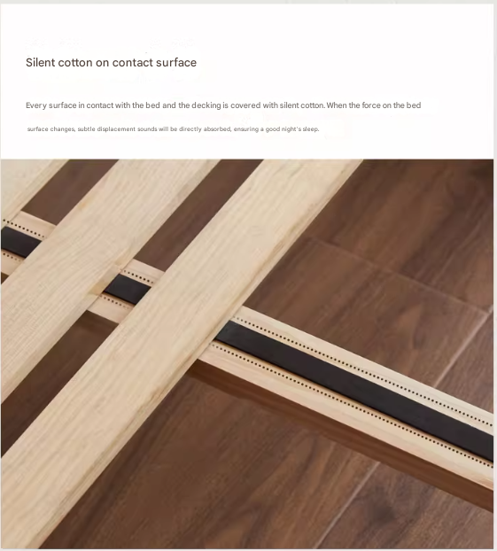 Solid Oak Wood American Soft Back Bed - Durable & Stylish Bed Frame for Bedroom, Guest Room, or Master Suite