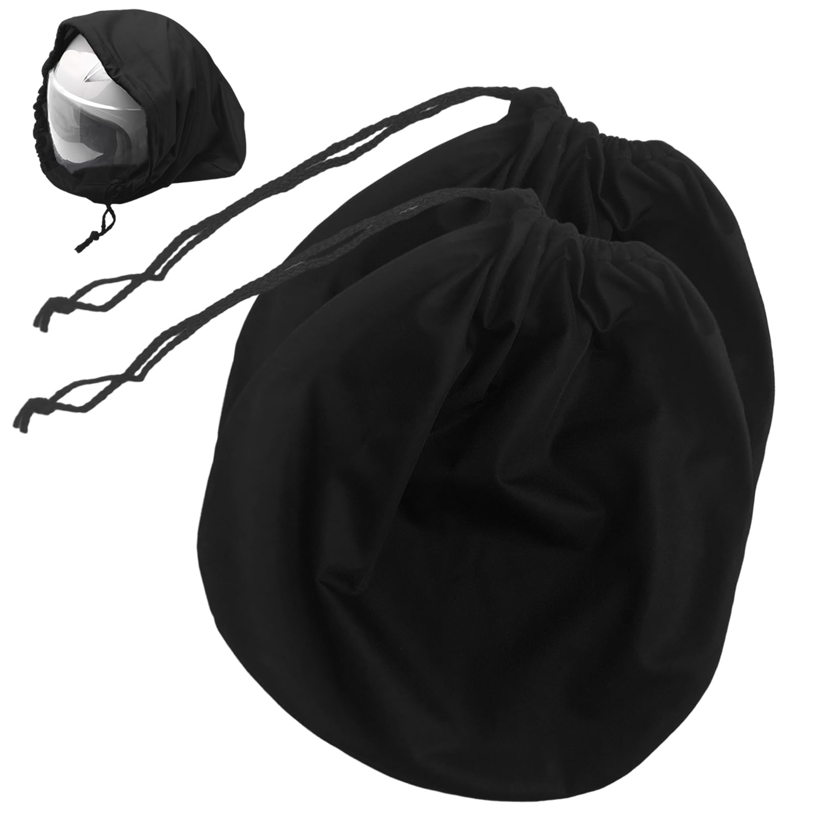 2 Pack Lightweight Motorcycle Helmet Storage Bags - Waterproof Travel Carrying Case for Sports Bike, Scooter & ATV Riding - Perfect for Commuting, Road Trips & Gear Protection (Black)