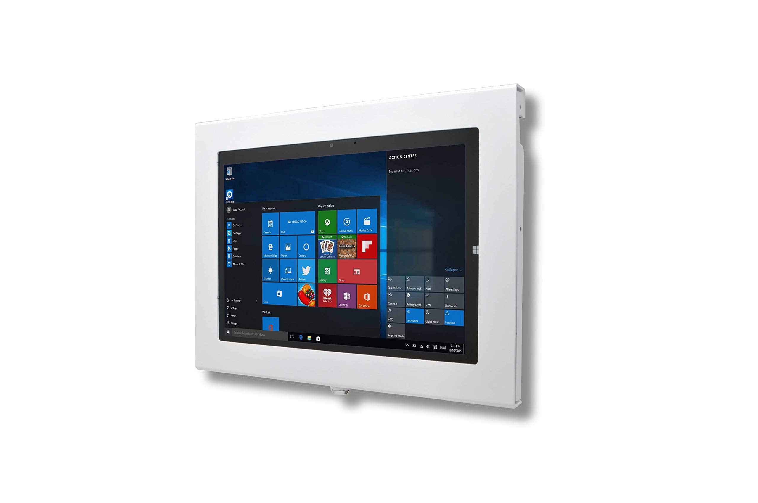 TABcare Anti-Theft Security Locking Metal Enclosure for Dell Latitude 5285/5290 - VESA Wall Mount Kiosk Case (White) - Perfect for Retail POS Systems, Store Displays & Public Kiosk Security