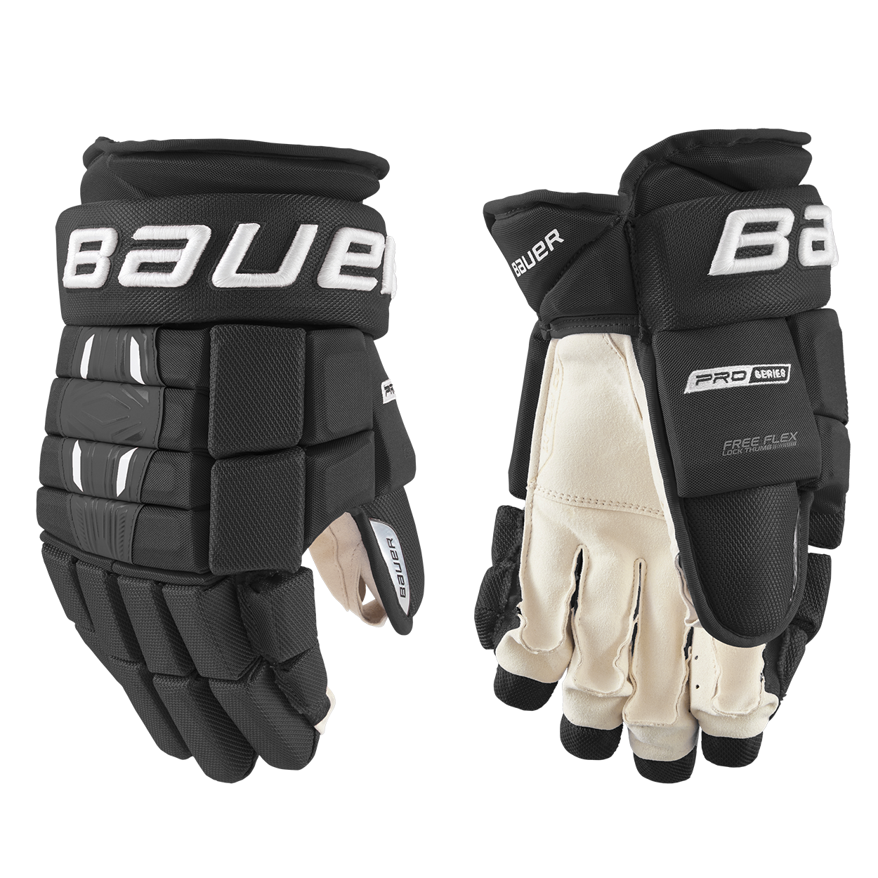Bauer Pro Series Junior Hockey Gloves - Youth Ice Hockey Gloves for Training & Games - Lightweight & Durable Protective Gear