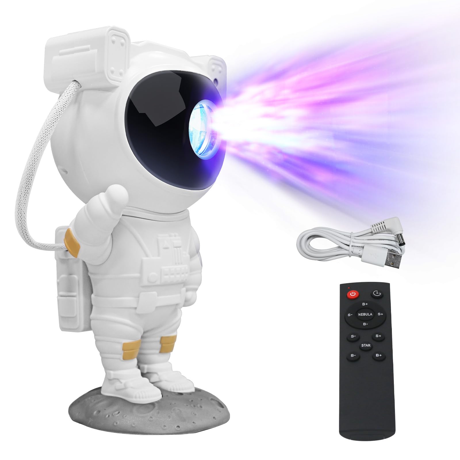 Astronaut Star Projector - Galaxy Night Light for Bedroom & Game Room | Nebula Ceiling Projection Light for Adults | Perfect for Home Decor, Parties & Relaxation | Create Stellar Atmosphere for Sleep, Gaming & Entertainment