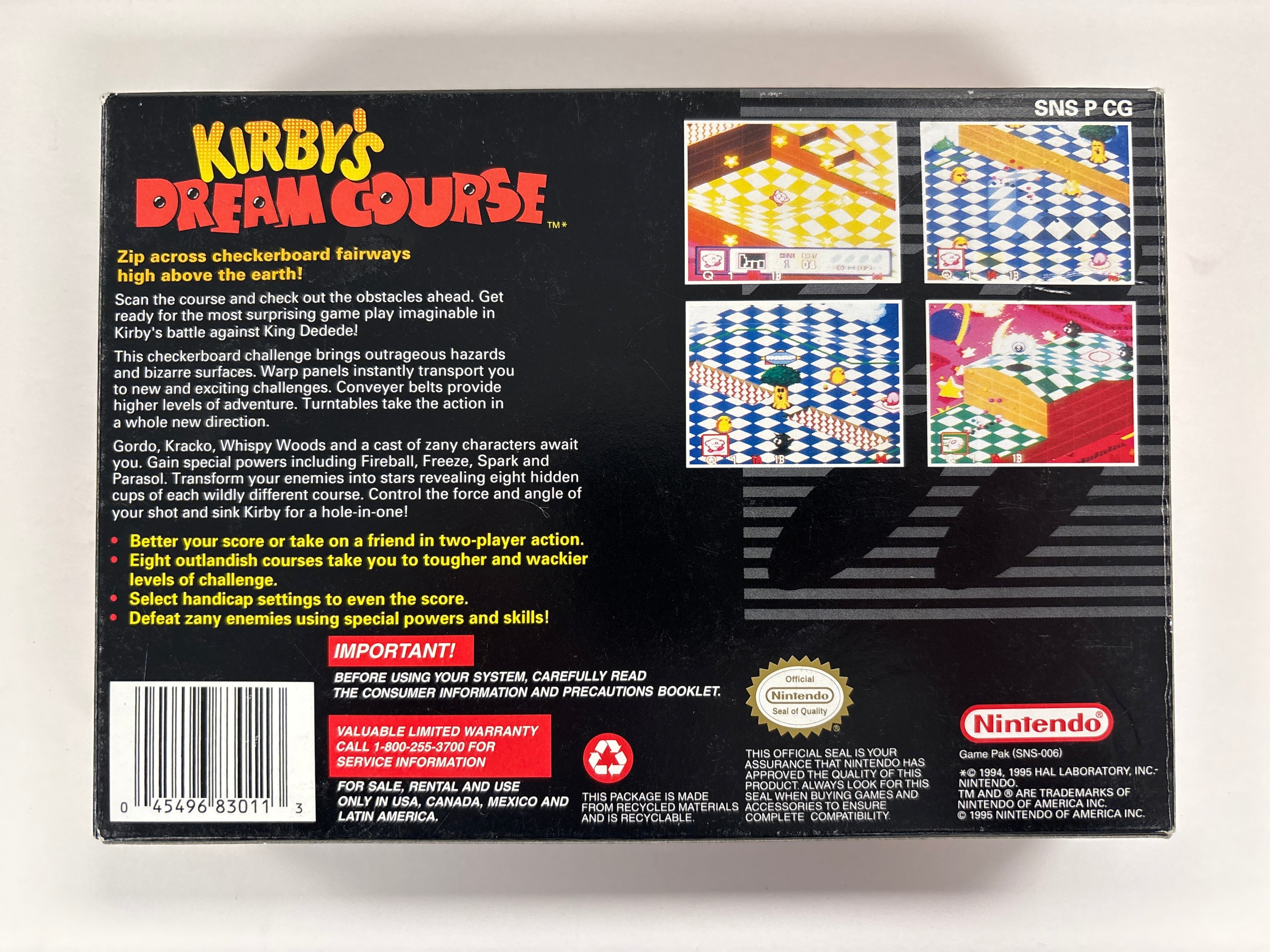 Kirby's Dream Course Super Nintendo SNES Box & Manual Only (No Game Included) - Perfect for Collectors & Retro Gaming Display