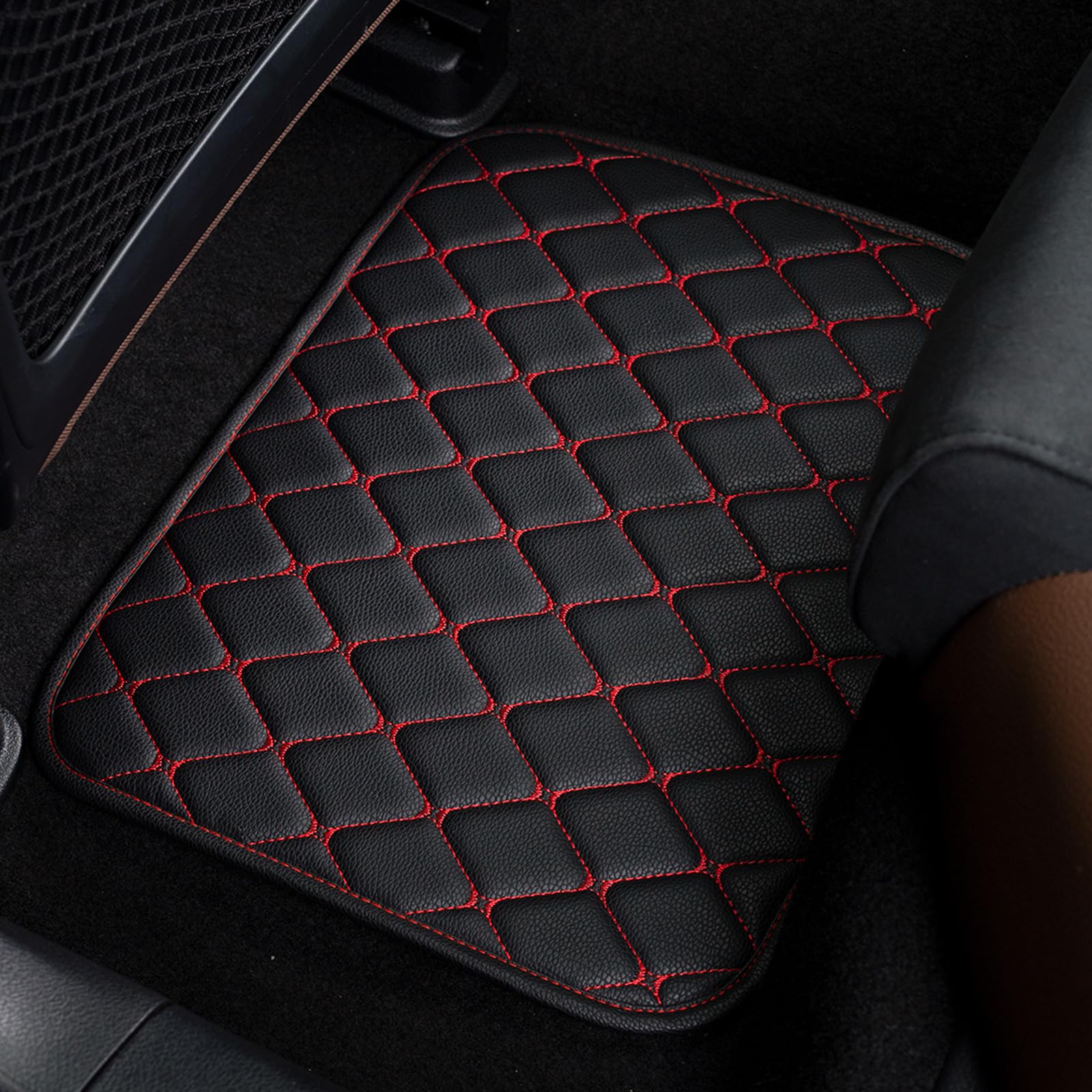 Premium All-Weather Luxury Leather Car Mats - Universal Fit for Cars, SUVs, Vans & Trucks | Waterproof & Durable Floor Mats for Year-Round Protection & Comfort | Perfect for Daily Commute, Road Trips & Family Adventures