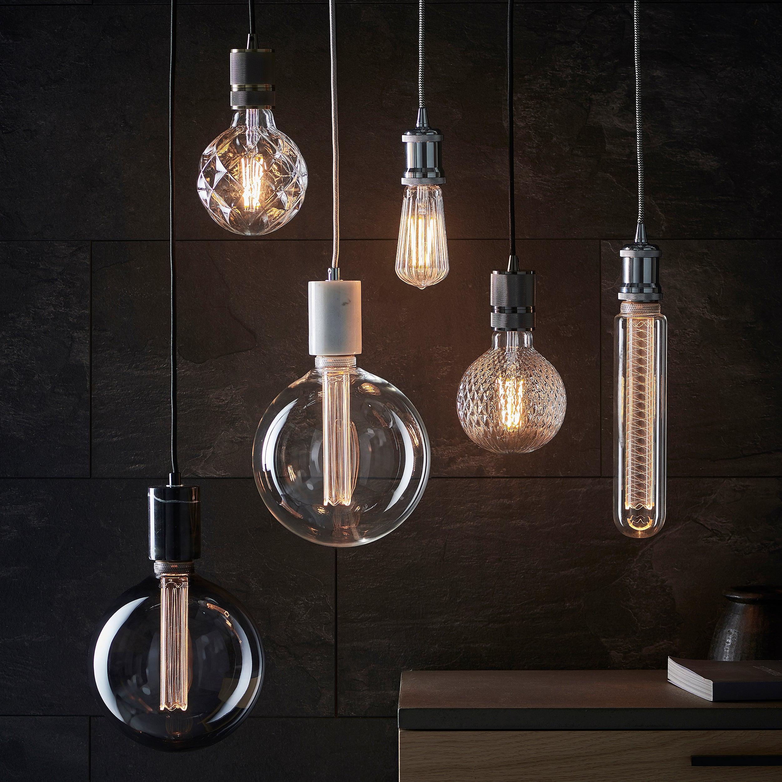 E27 Globe LED Light Bulb 2.8W 200mm Clear Cylinder Shape - Perfect for Home, Office, and Commercial Lighting