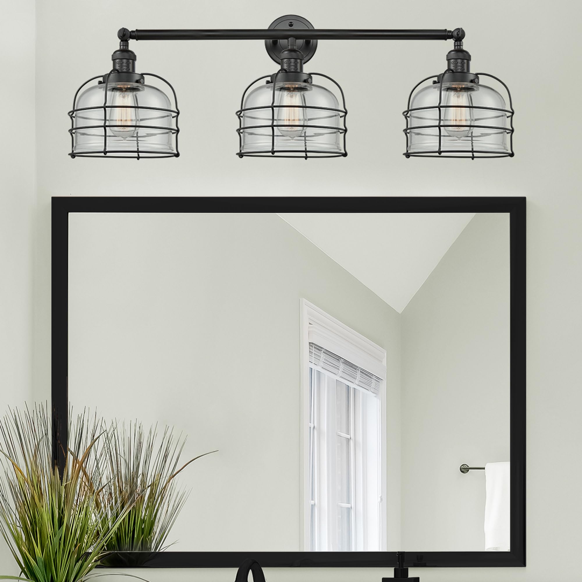 Franklin Restoration Collection 205-BAB-G72-CE 3-Light Bathroom Vanity Set - Modern LED Illuminated Mirror for Master Bath & Powder Room Makeovers