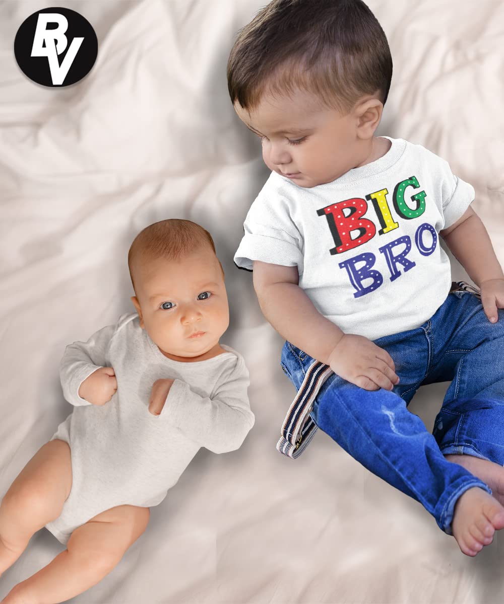 BROOKLYN VERTICAL 2-Pack Big Brother T-Shirts - Soft Cotton Big Bro Announcement Tees for Toddler to Adult Sizes - Perfect for Sibling Reveal, Pregnancy Announcement & Everyday Wear